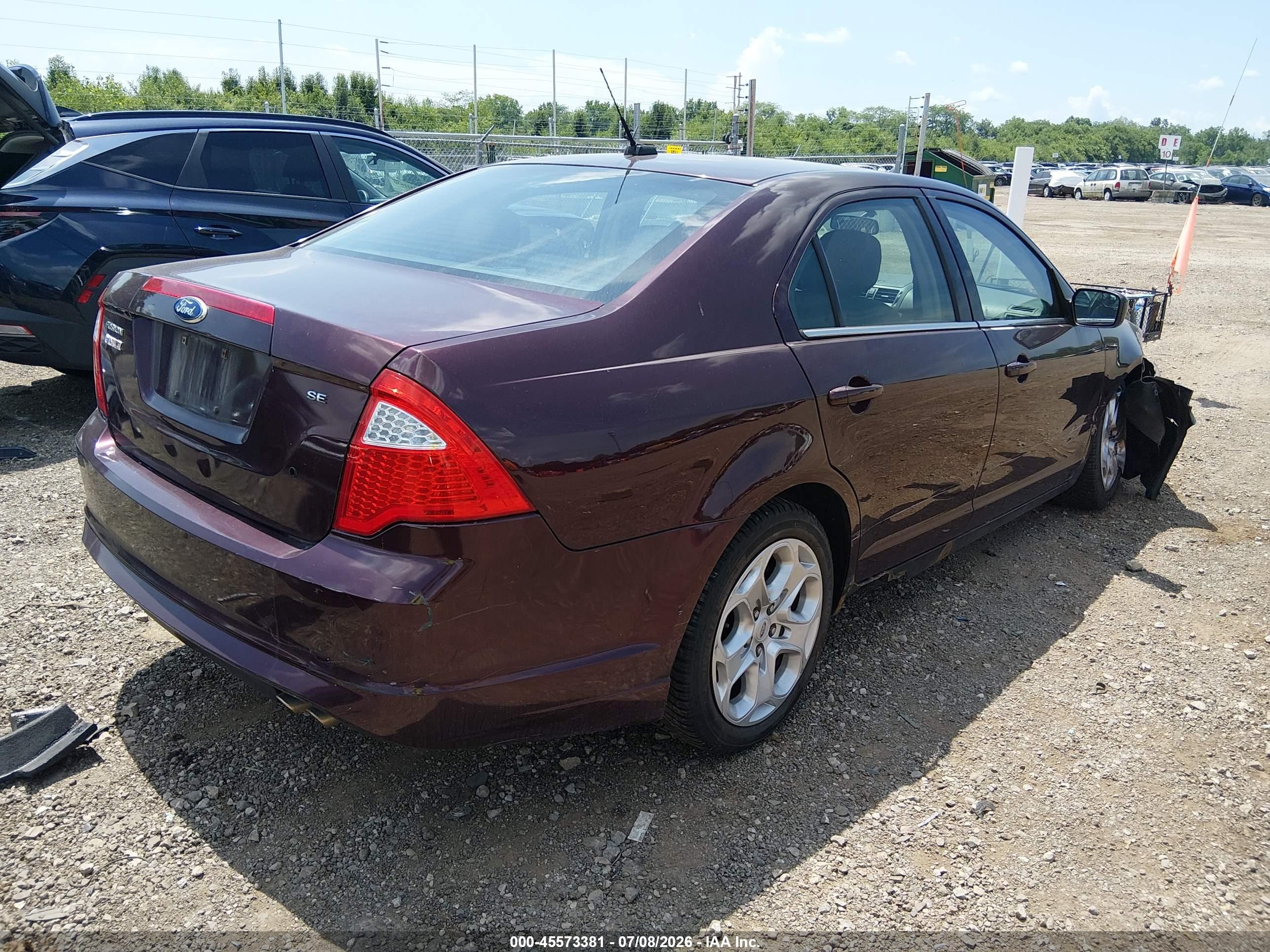 2011 Ford Fusion Se Maroon vin: 3FAHP0HAXBR246655