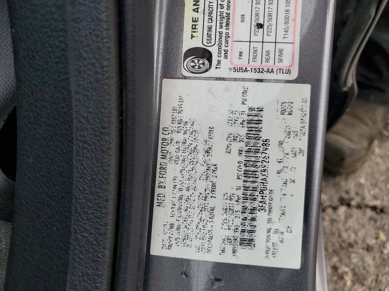 2011 Ford Fusion Se Gray vin: 3FAHP0HAXBR267988
