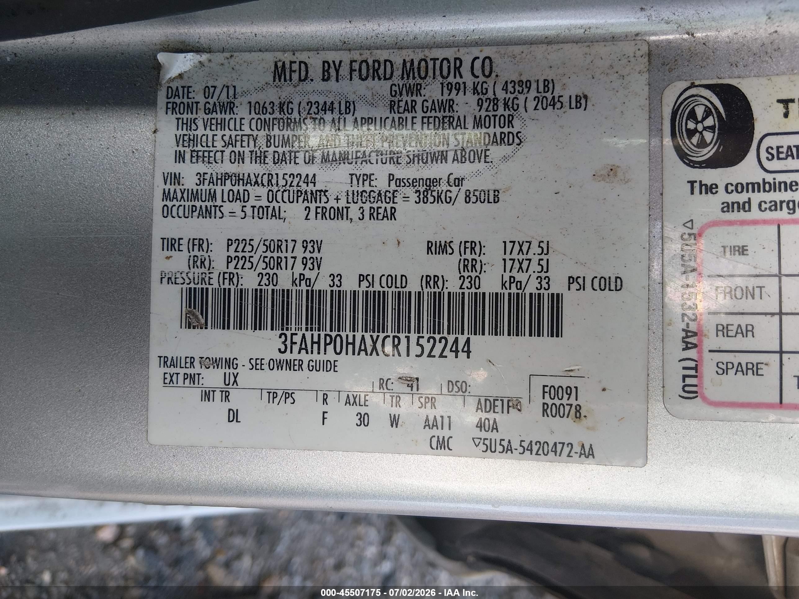 2012 Ford Fusion Se Silver vin: 3FAHP0HAXCR152244