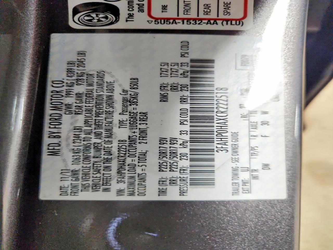 2012 Ford Fusion Se Серый vin: 3FAHP0HAXCR222518