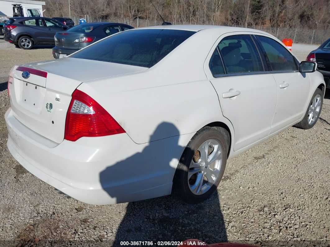 2012 Ford Fusion Se Белый vin: 3FAHP0HAXCR233308