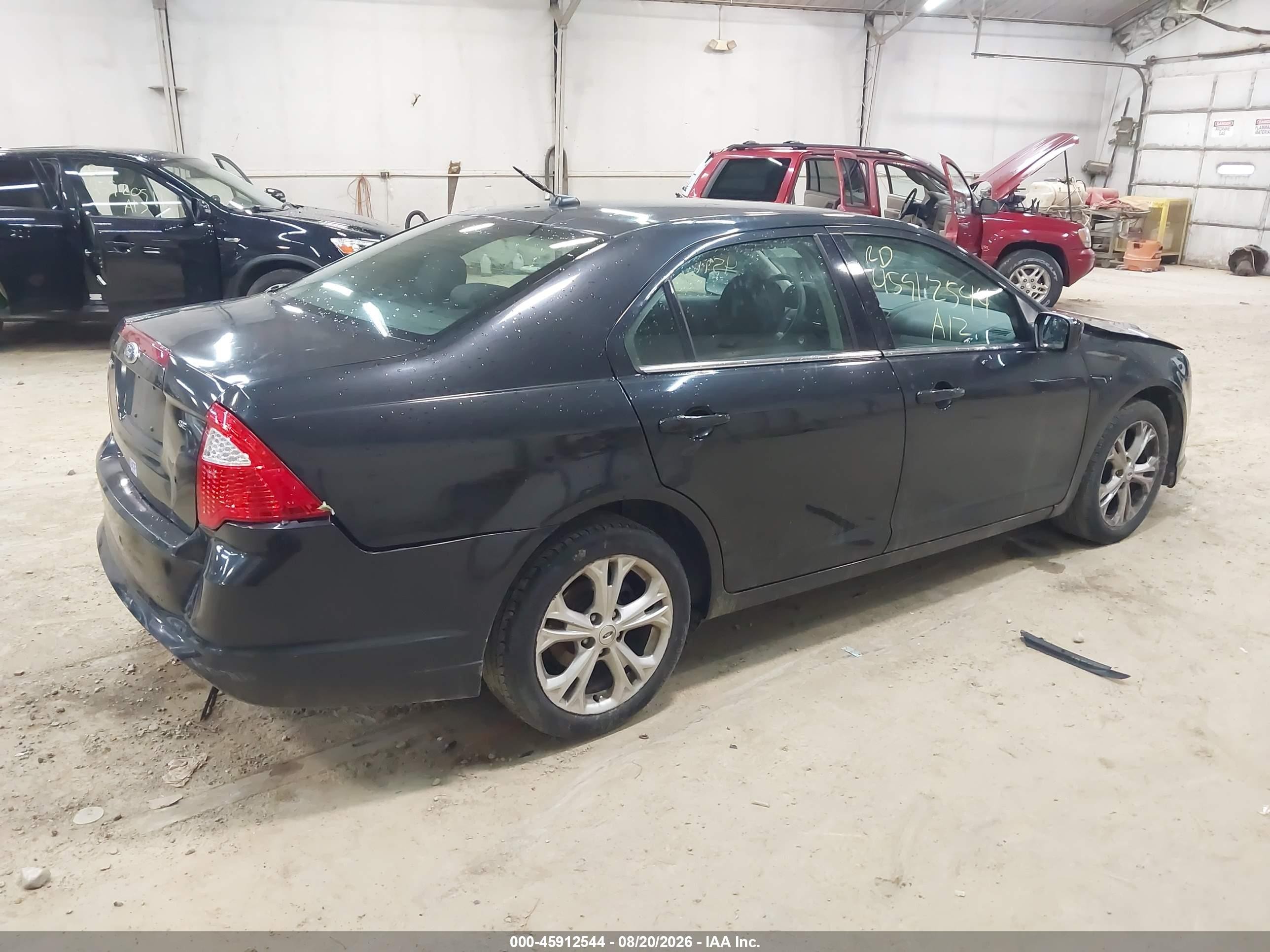 2012 Ford Fusion Se Black vin: 3FAHP0HAXCR245684