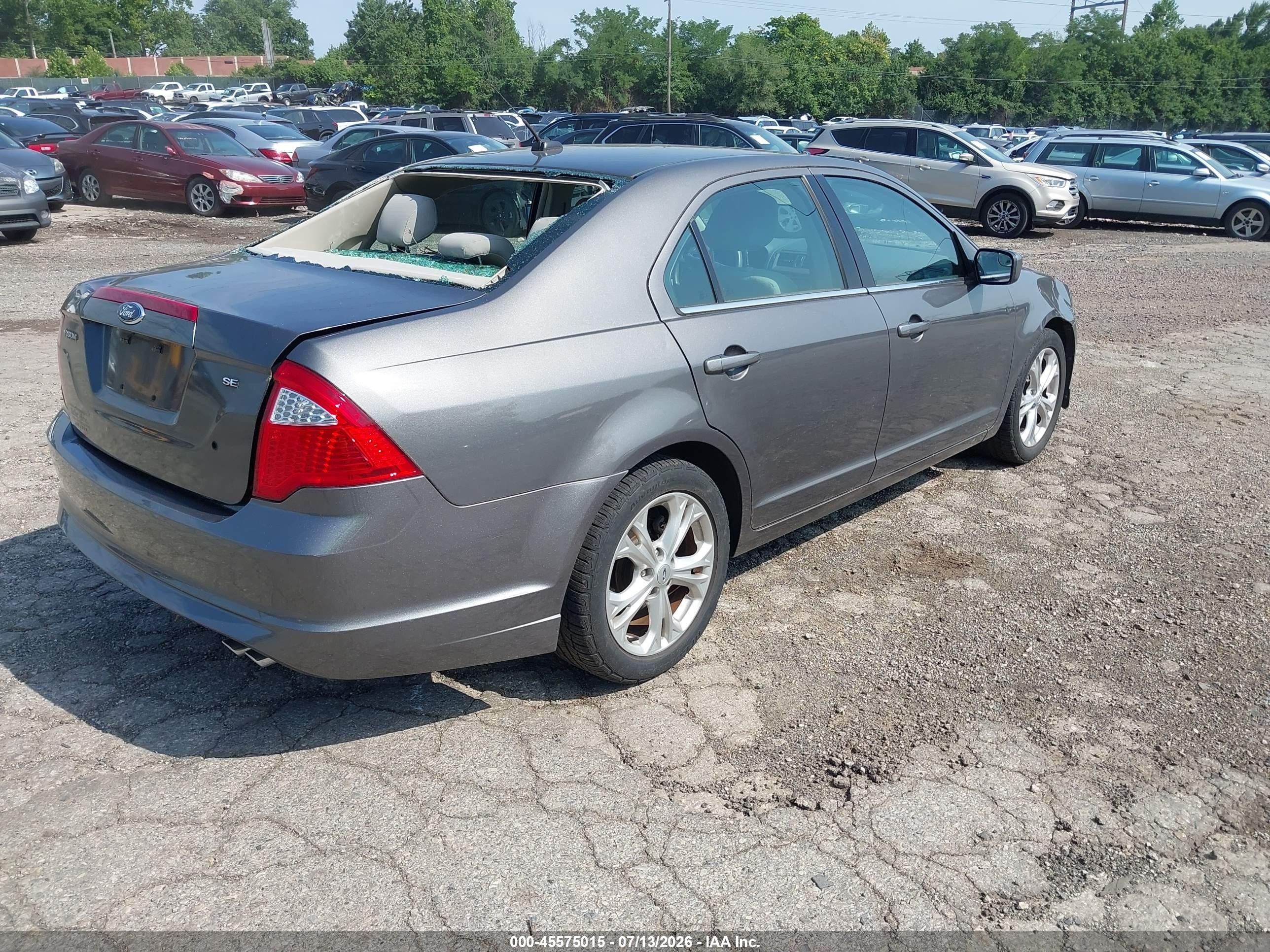 2012 Ford Fusion Se Gray vin: 3FAHP0HAXCR253672