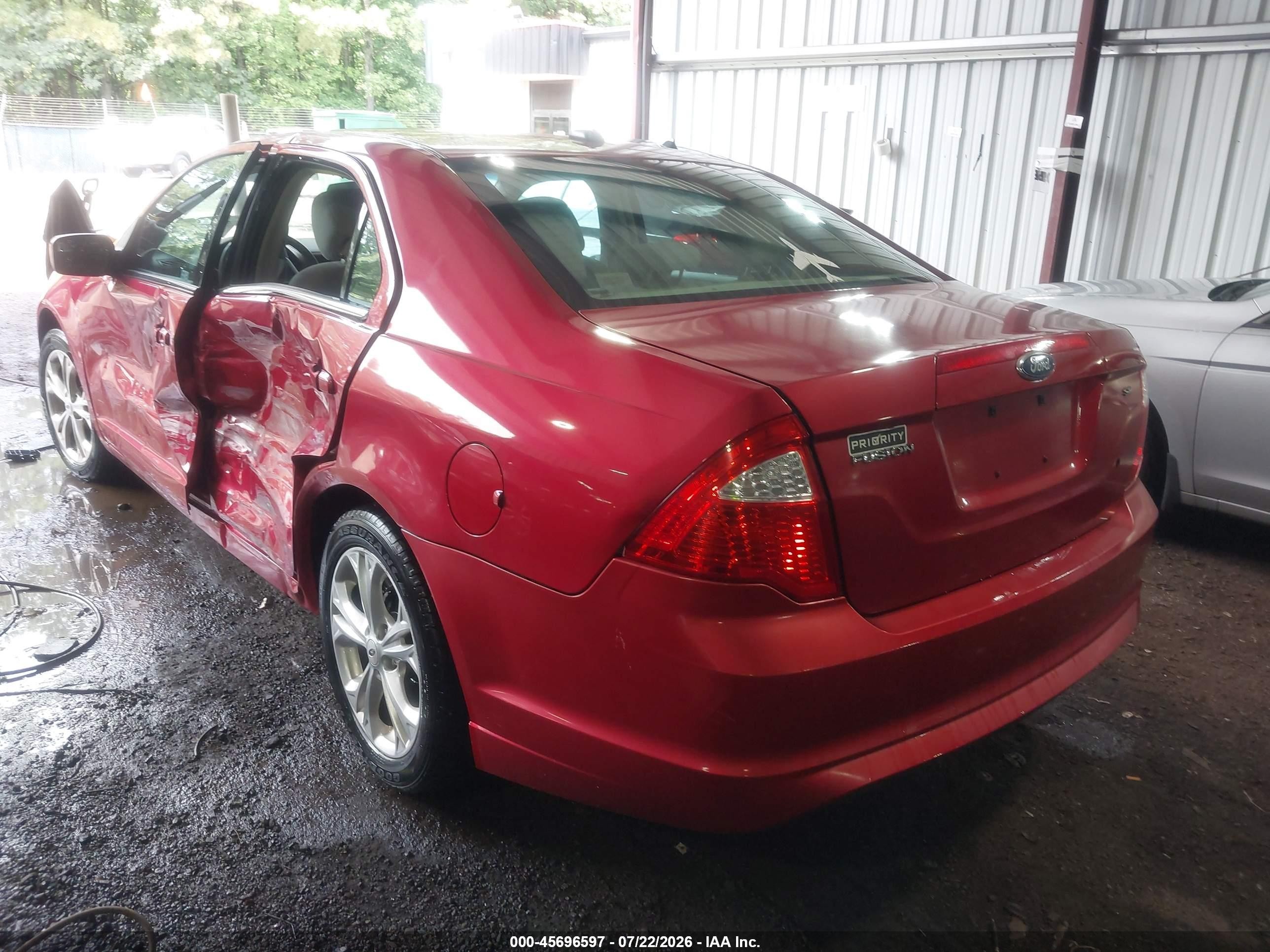 2012 Ford Fusion Se Red vin: 3FAHP0HAXCR255065