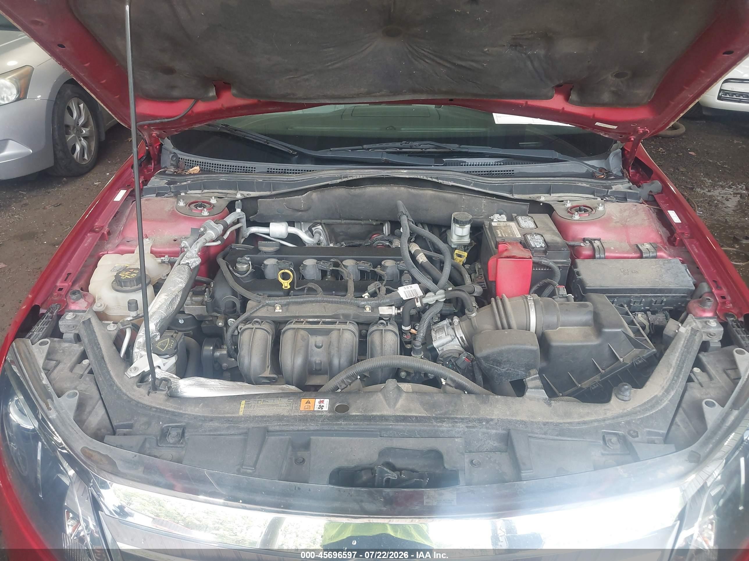 2012 Ford Fusion Se Red vin: 3FAHP0HAXCR255065