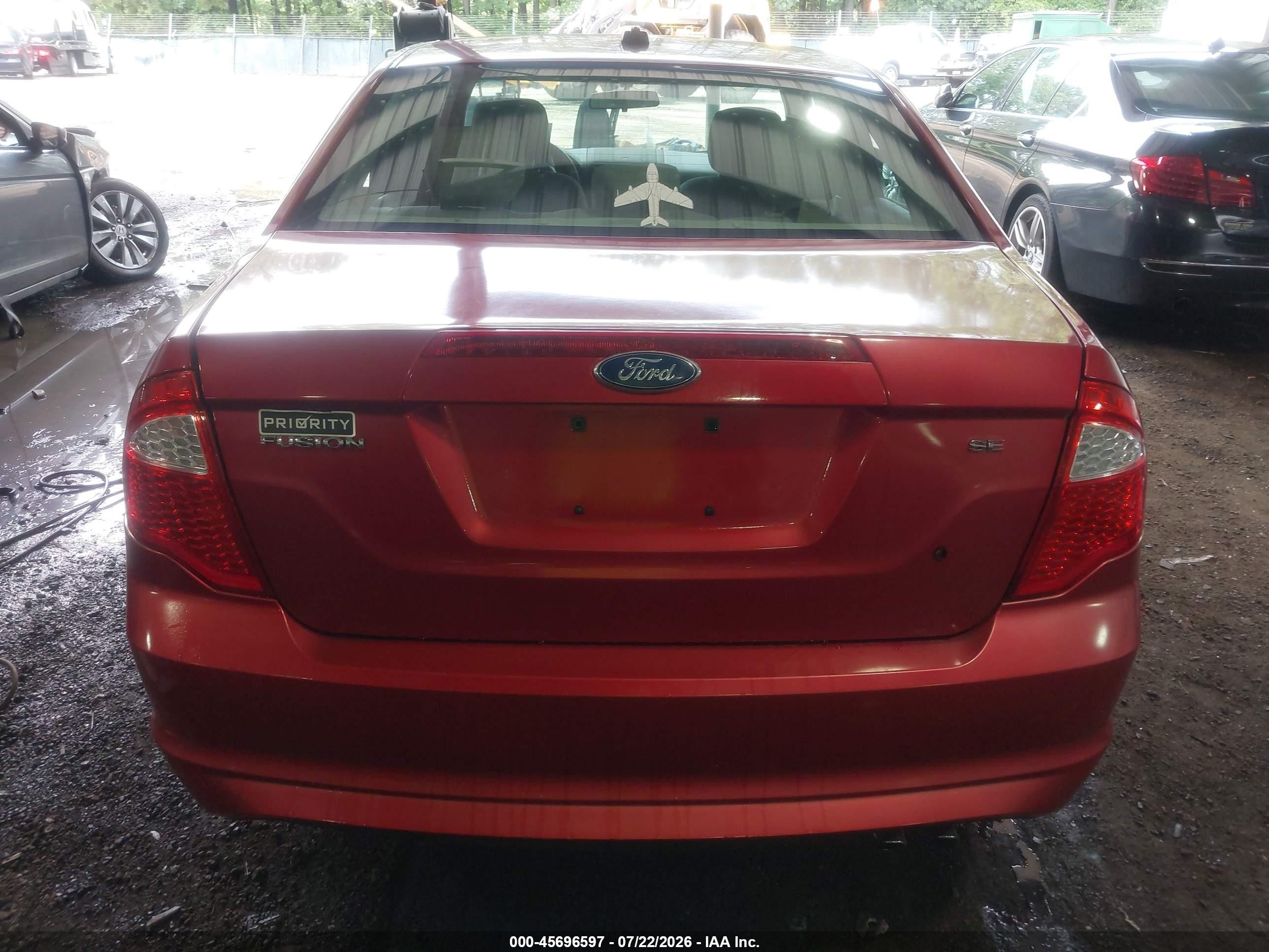 2012 Ford Fusion Se Red vin: 3FAHP0HAXCR255065