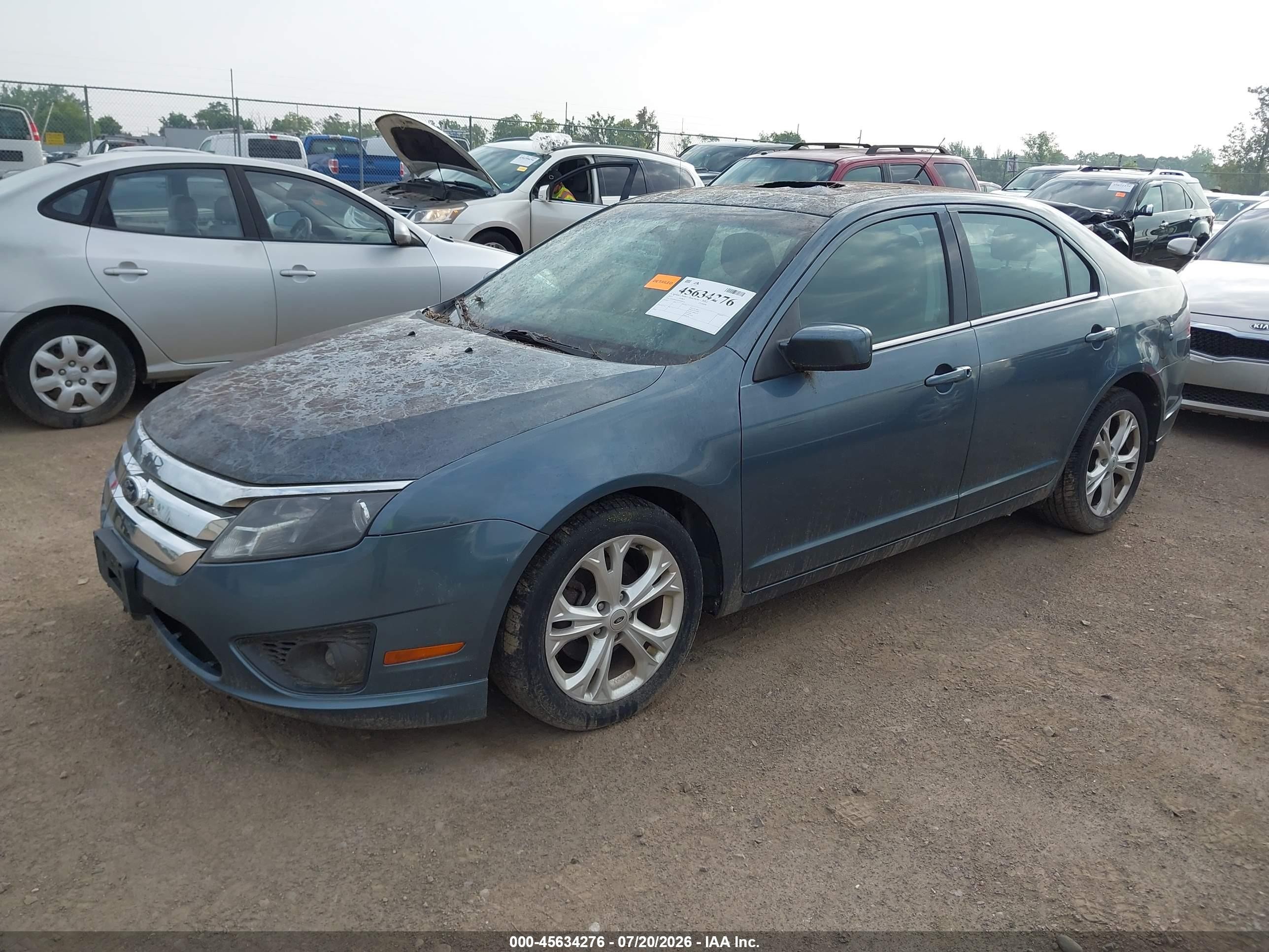 2012 Ford Fusion Se Light Blue vin: 3FAHP0HAXCR309710