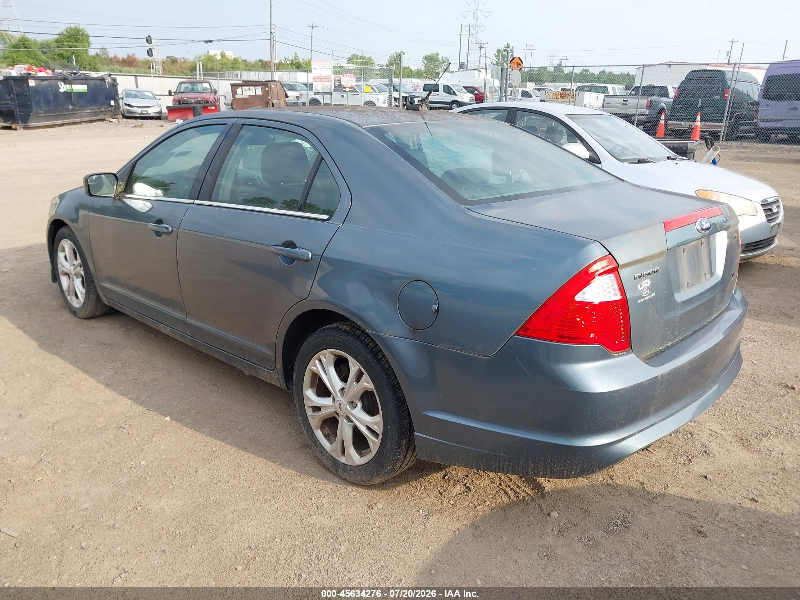 2012 Ford Fusion Se Light Blue vin: 3FAHP0HAXCR309710
