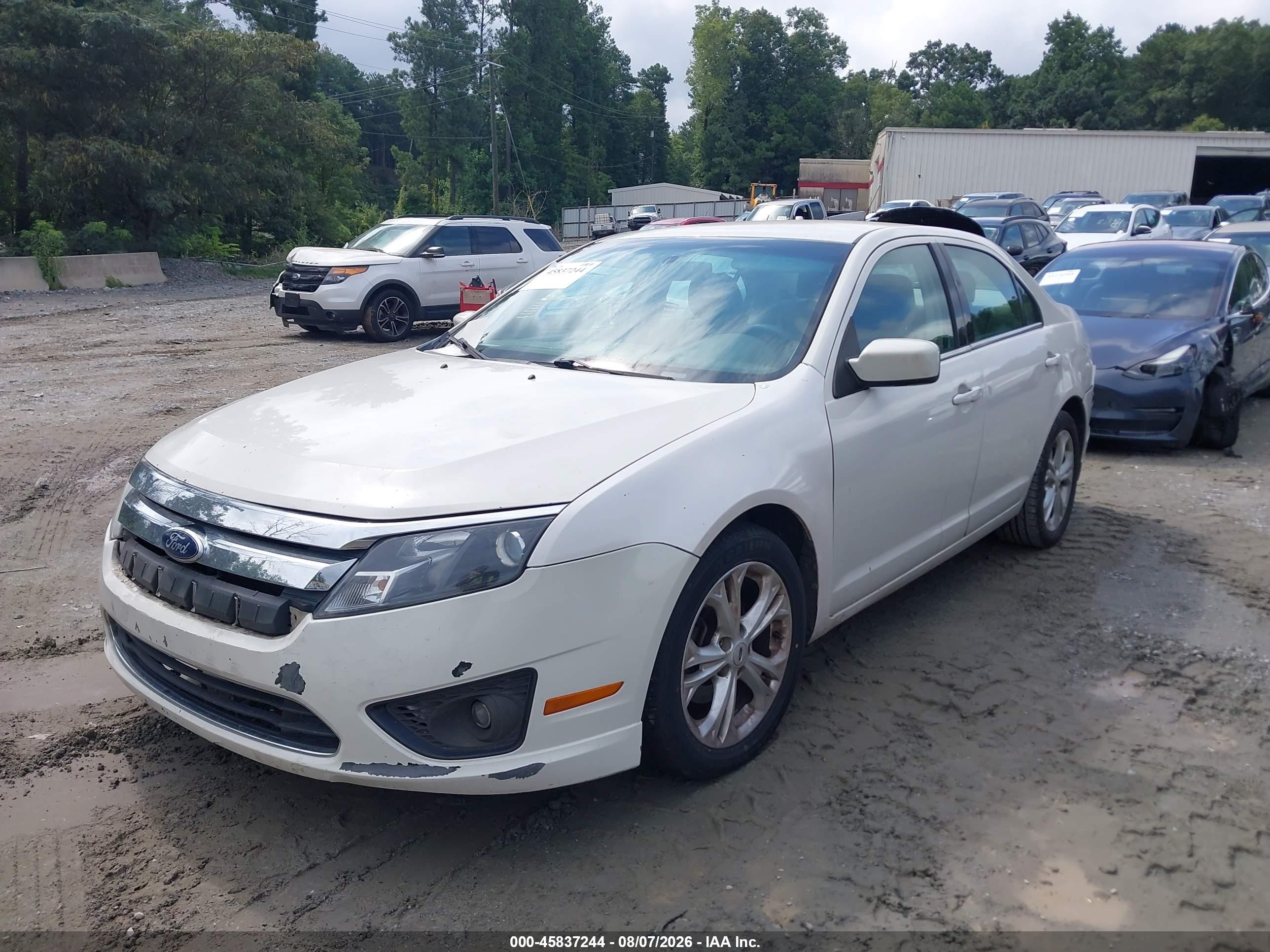 2012 Ford Fusion Se White vin: 3FAHP0HAXCR314678