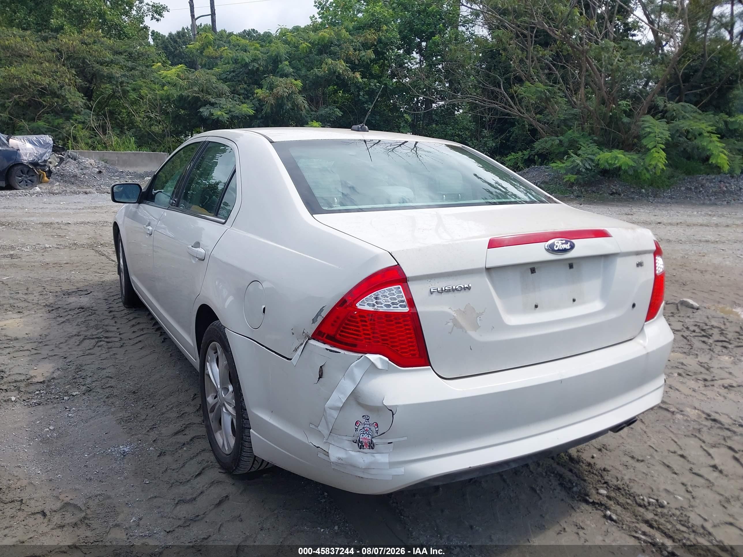 2012 Ford Fusion Se White vin: 3FAHP0HAXCR314678