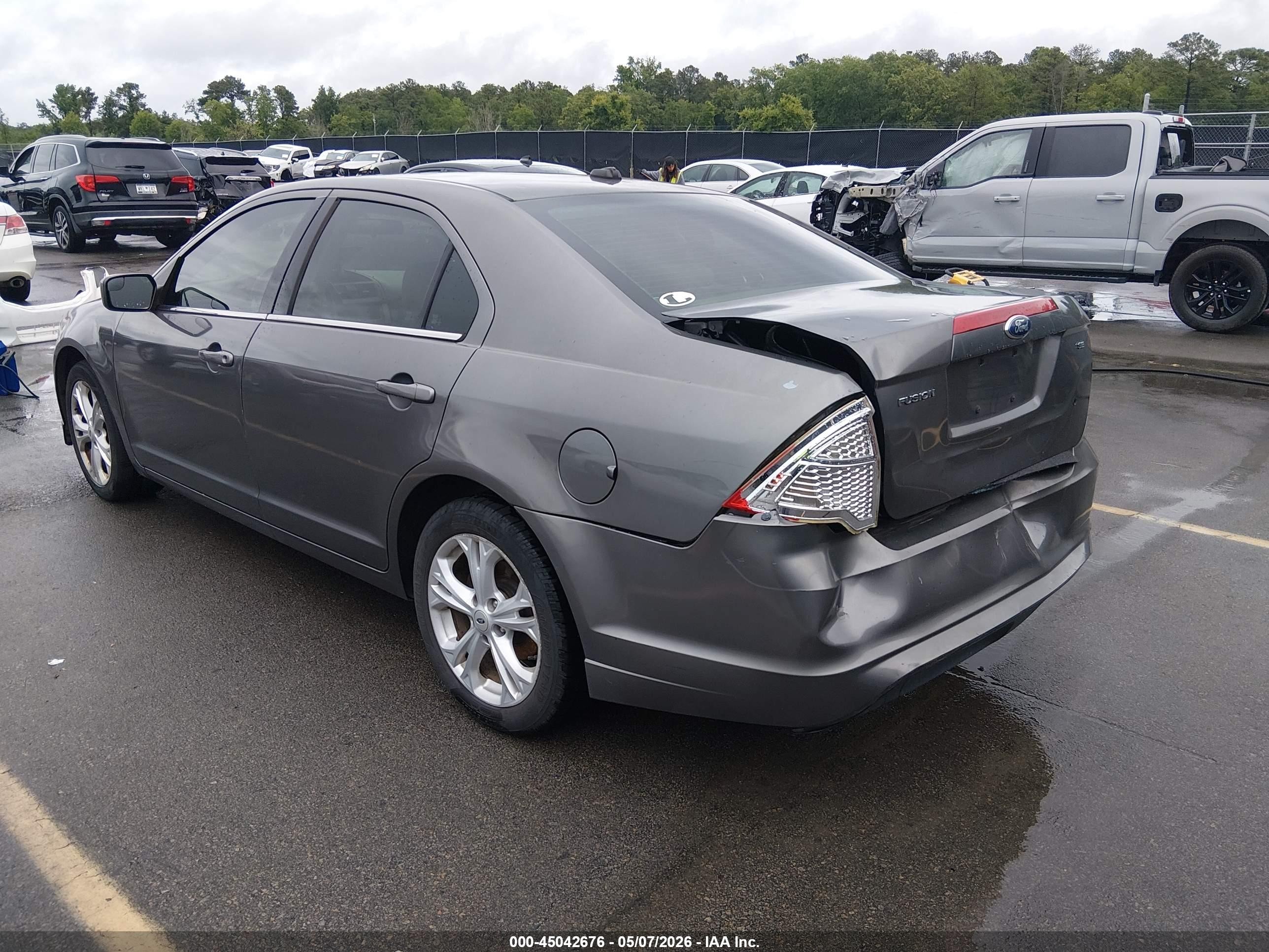 2012 Ford Fusion Se Gray vin: 3FAHP0HAXCR359801