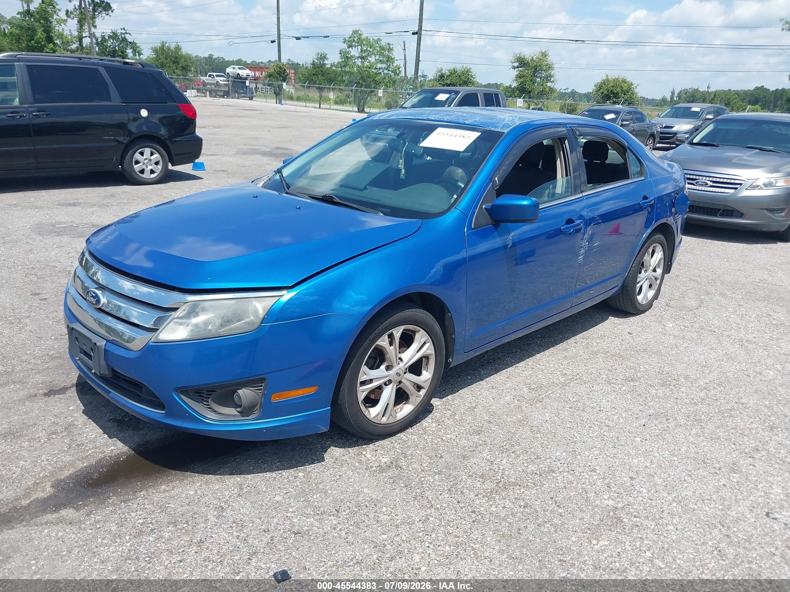 2012 Ford Fusion Se Blue vin: 3FAHP0HAXCR388733