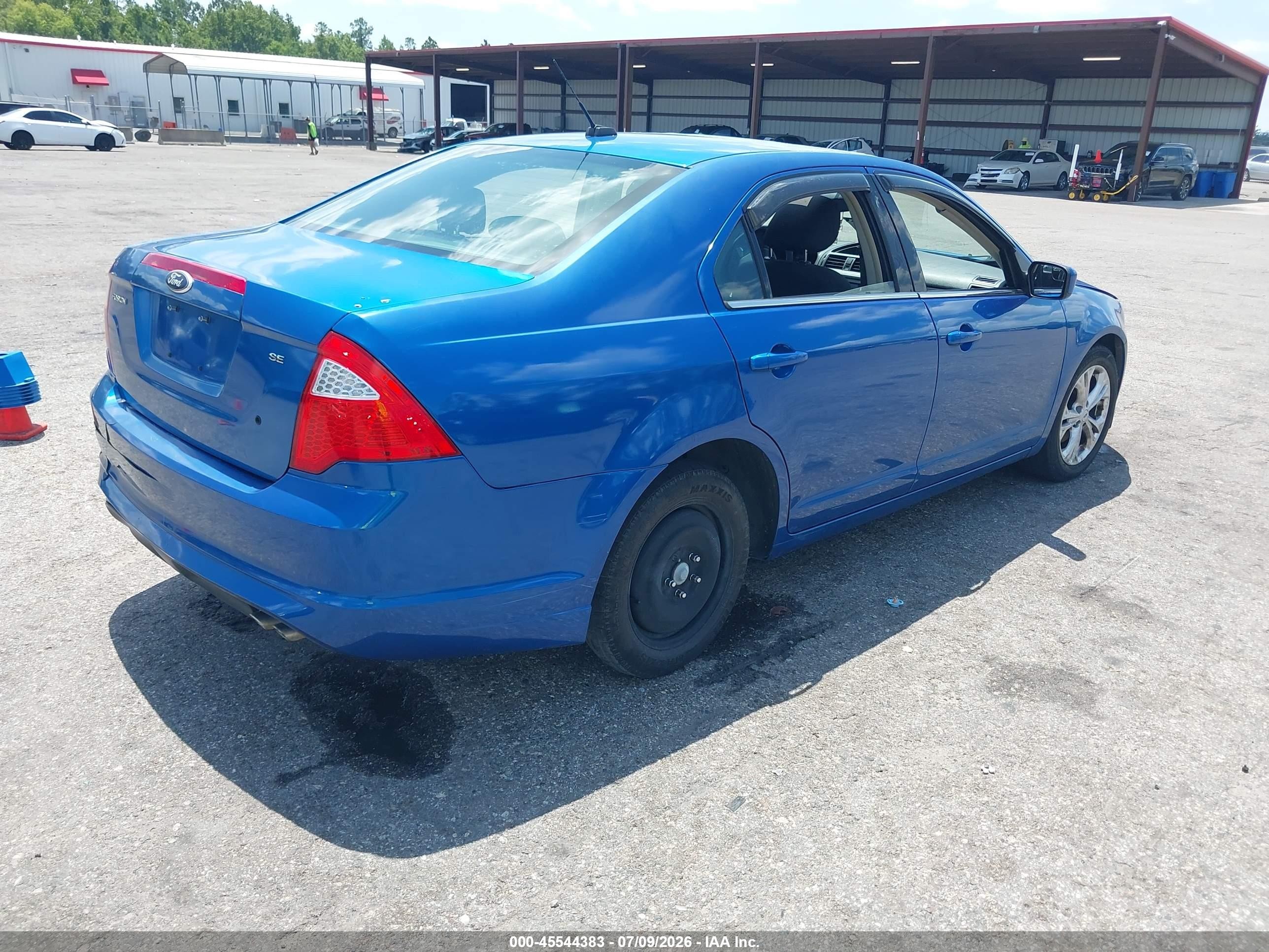 2012 Ford Fusion Se Blue vin: 3FAHP0HAXCR388733