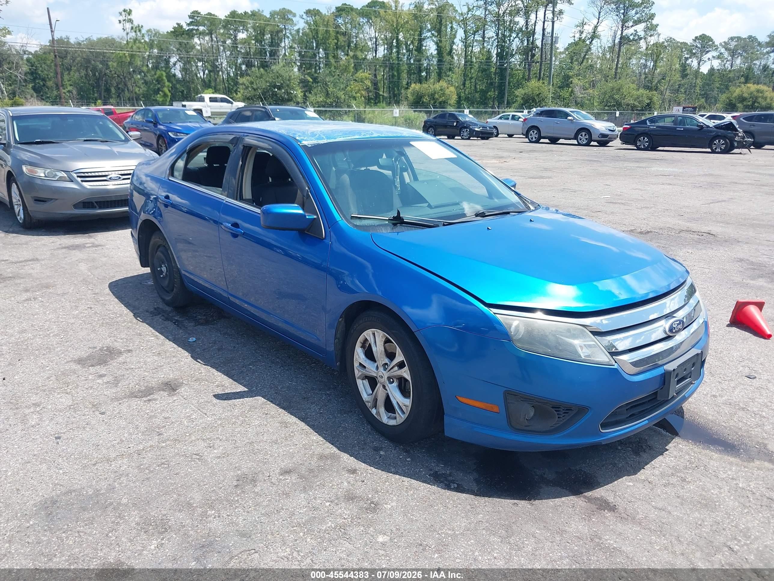 2012 Ford Fusion Se Blue vin: 3FAHP0HAXCR388733