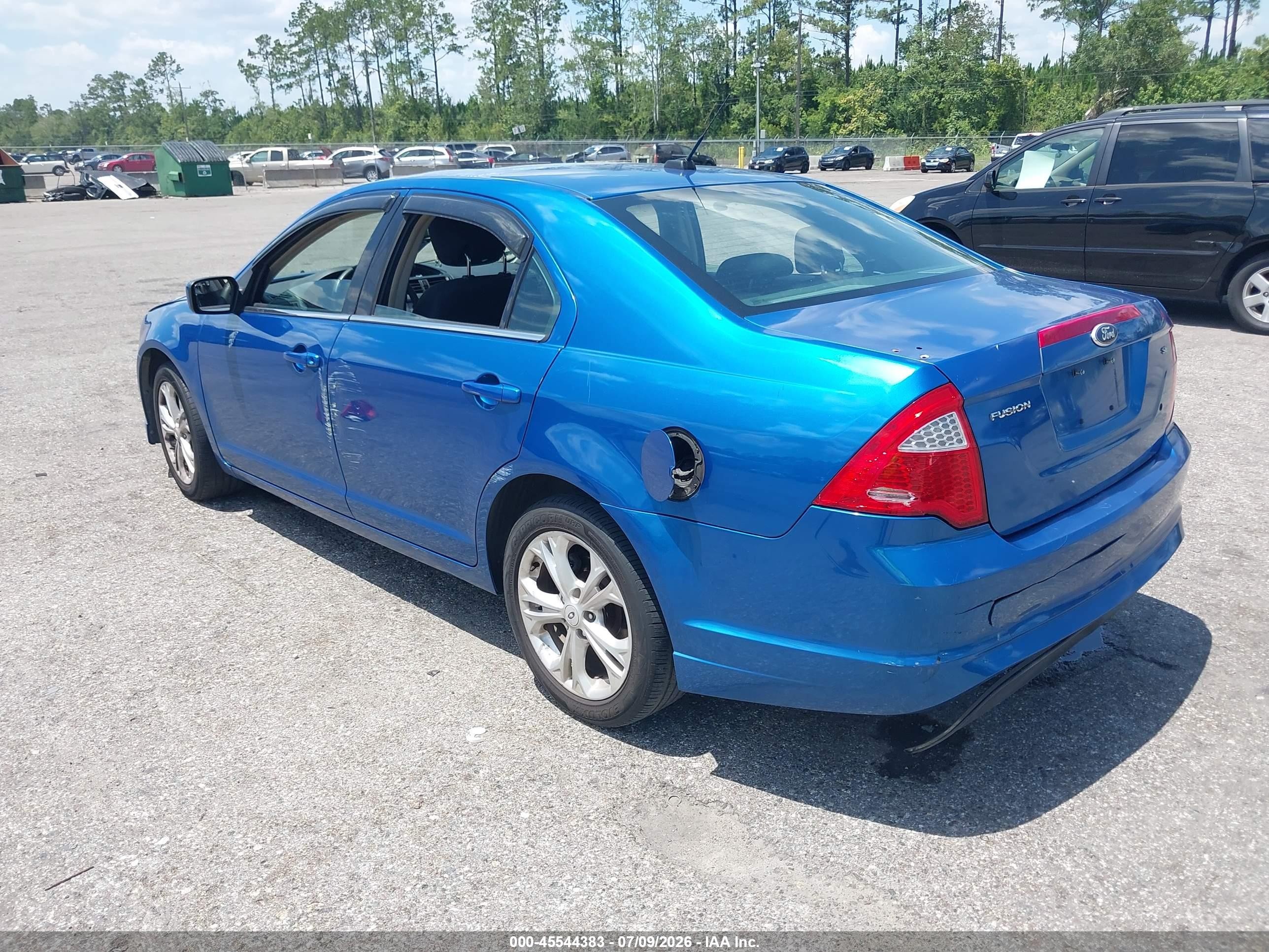 2012 Ford Fusion Se Blue vin: 3FAHP0HAXCR388733