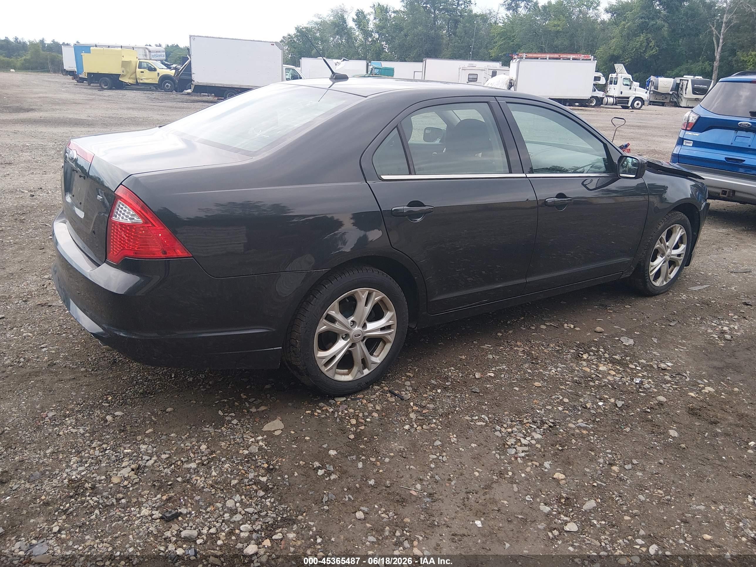 2012 Ford Fusion Se Черный vin: 3FAHP0HAXCR404302