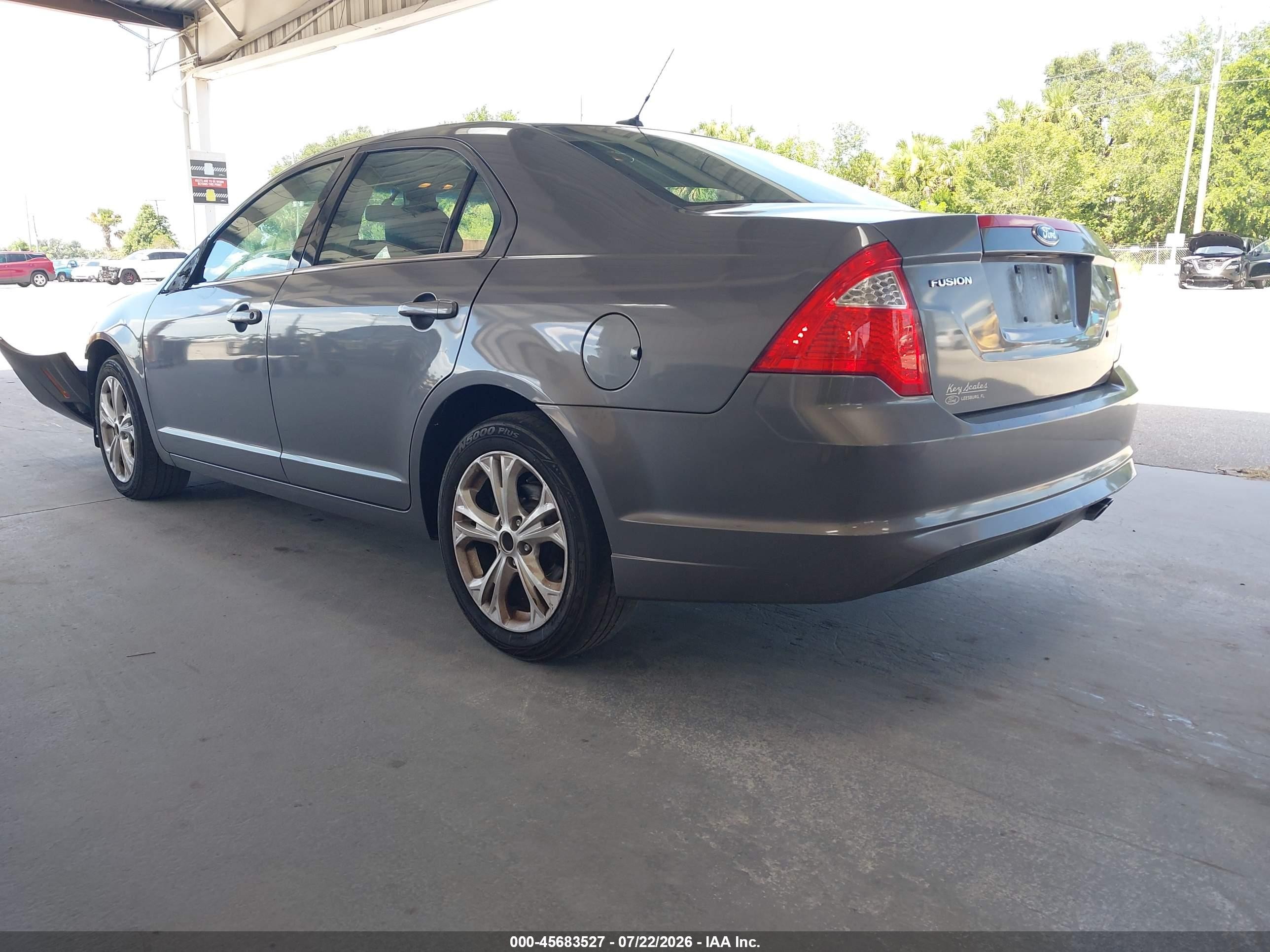 2012 Ford Fusion Se Gray vin: 3FAHP0HAXCR407801