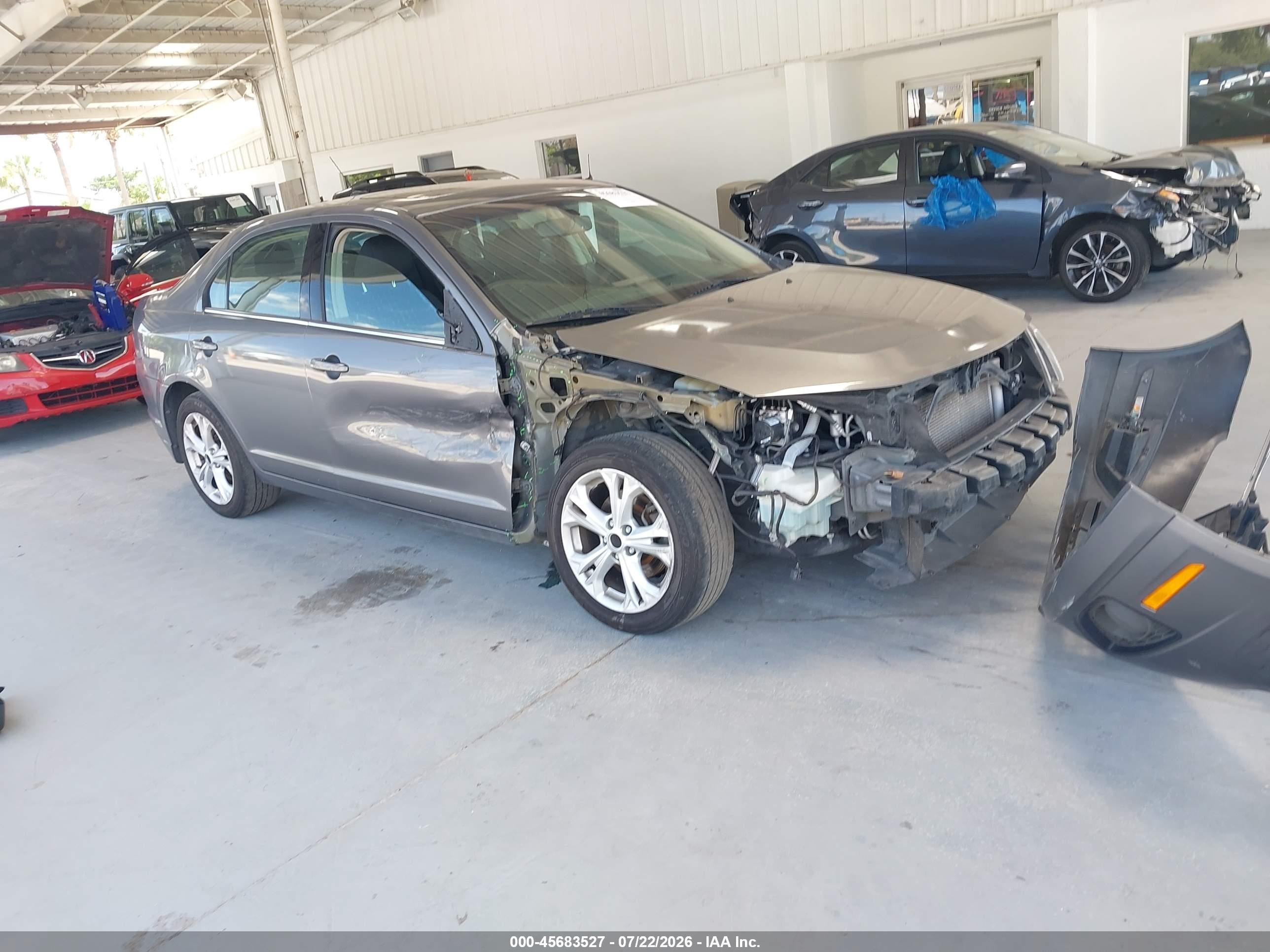 2012 Ford Fusion Se Gray vin: 3FAHP0HAXCR407801