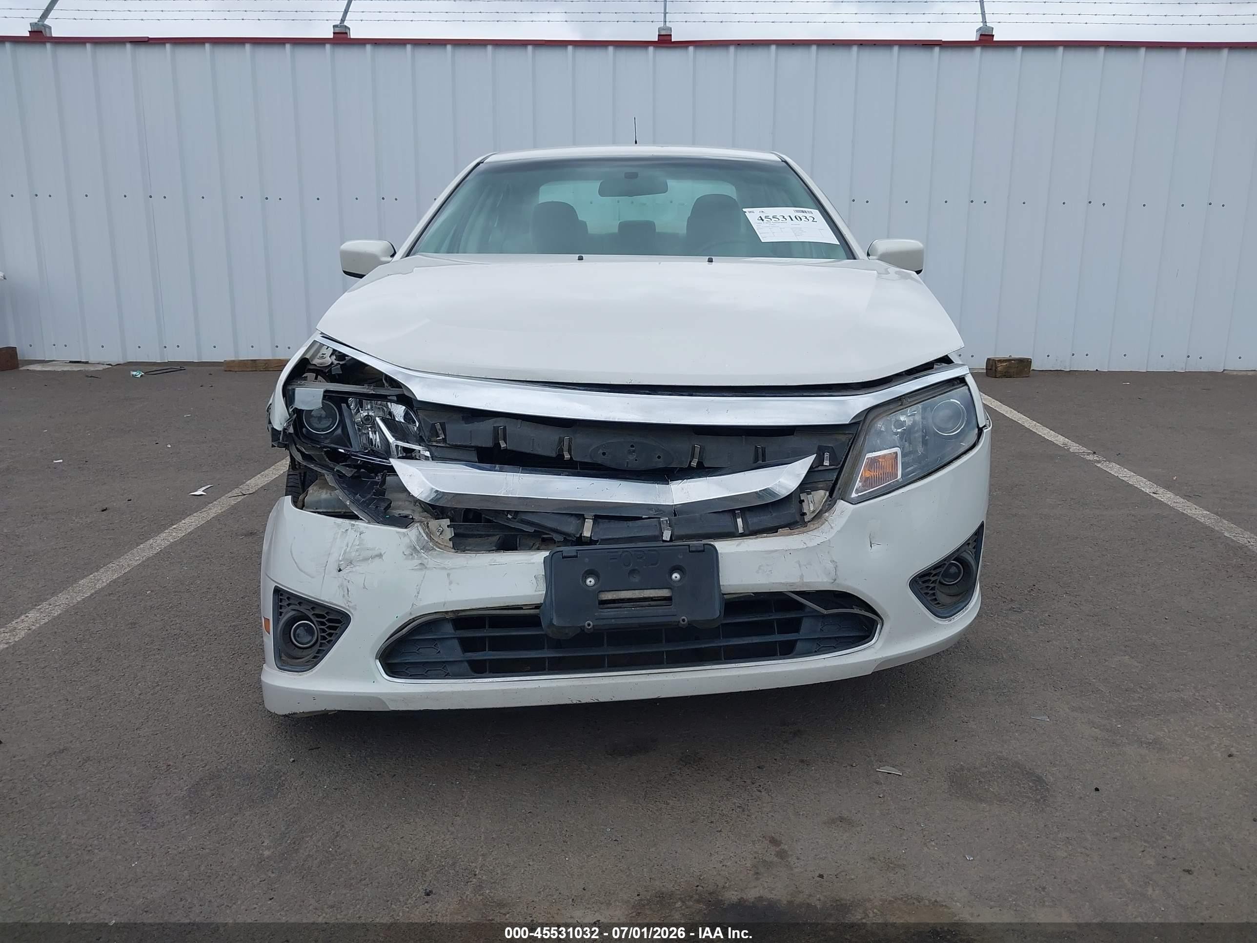 2010 Ford Fusion Se White vin: 3FAHP0HG2AR247334