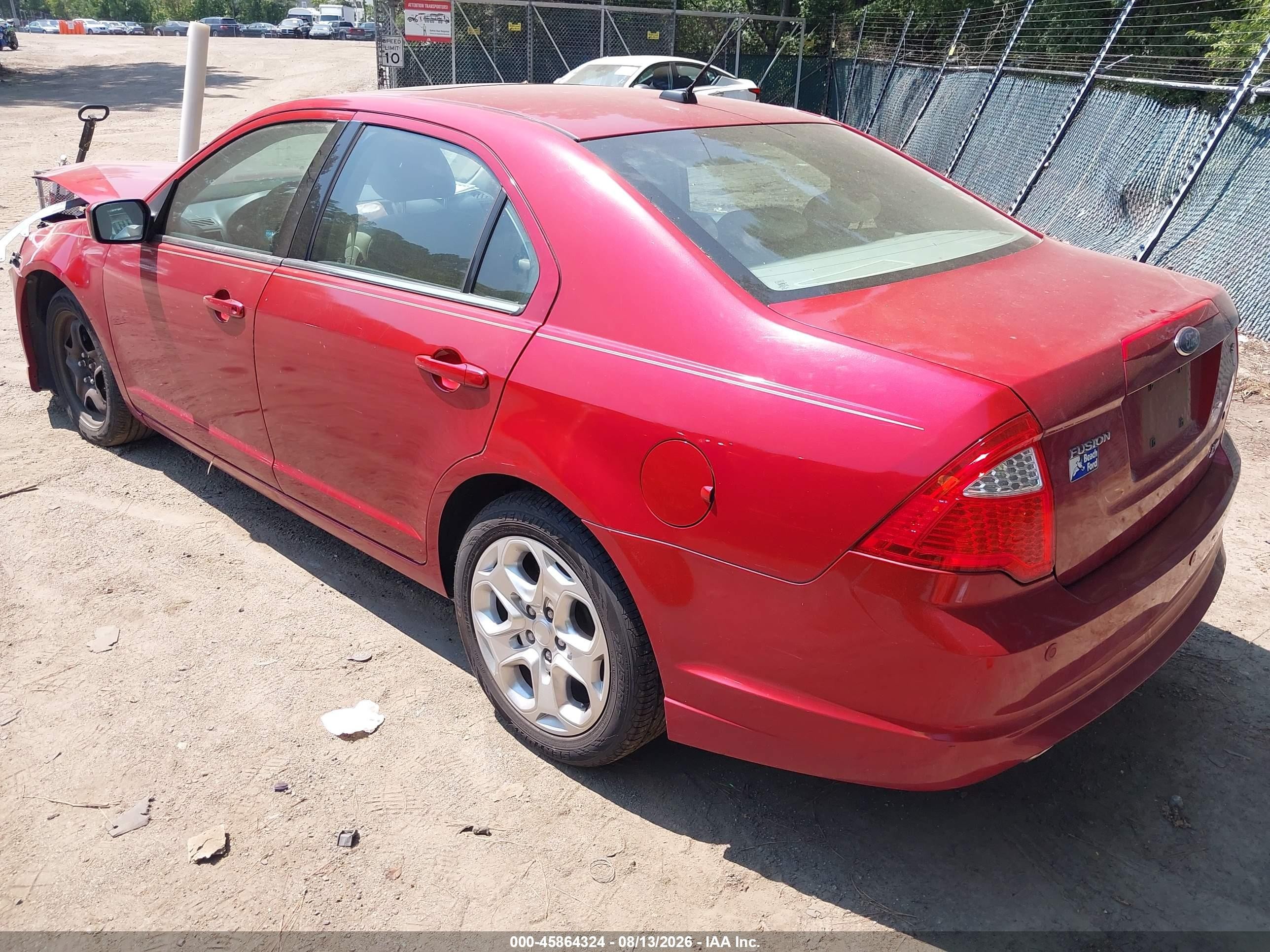 2010 Ford Fusion Se Red vin: 3FAHP0HG3AR205416