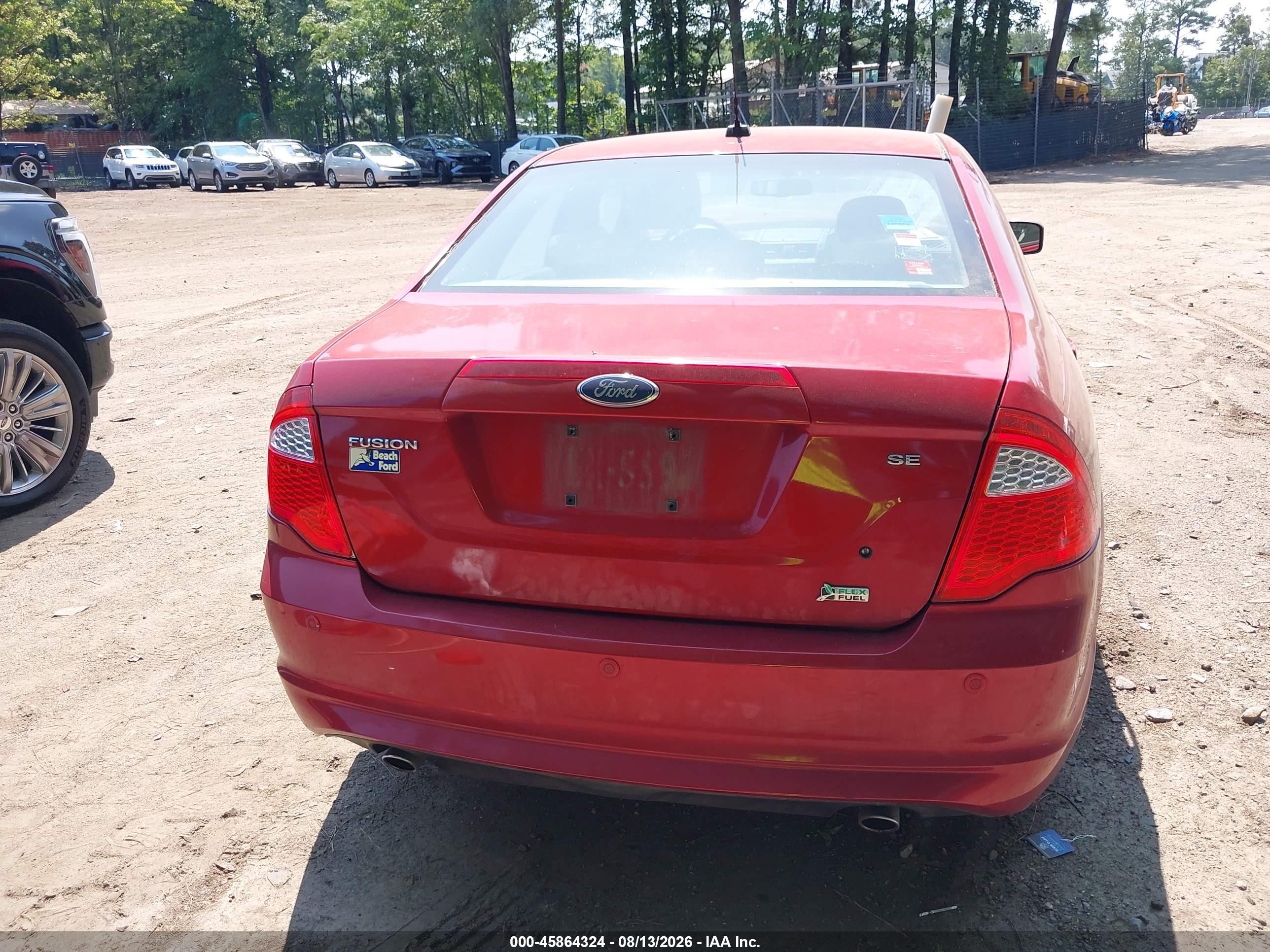2010 Ford Fusion Se Red vin: 3FAHP0HG3AR205416