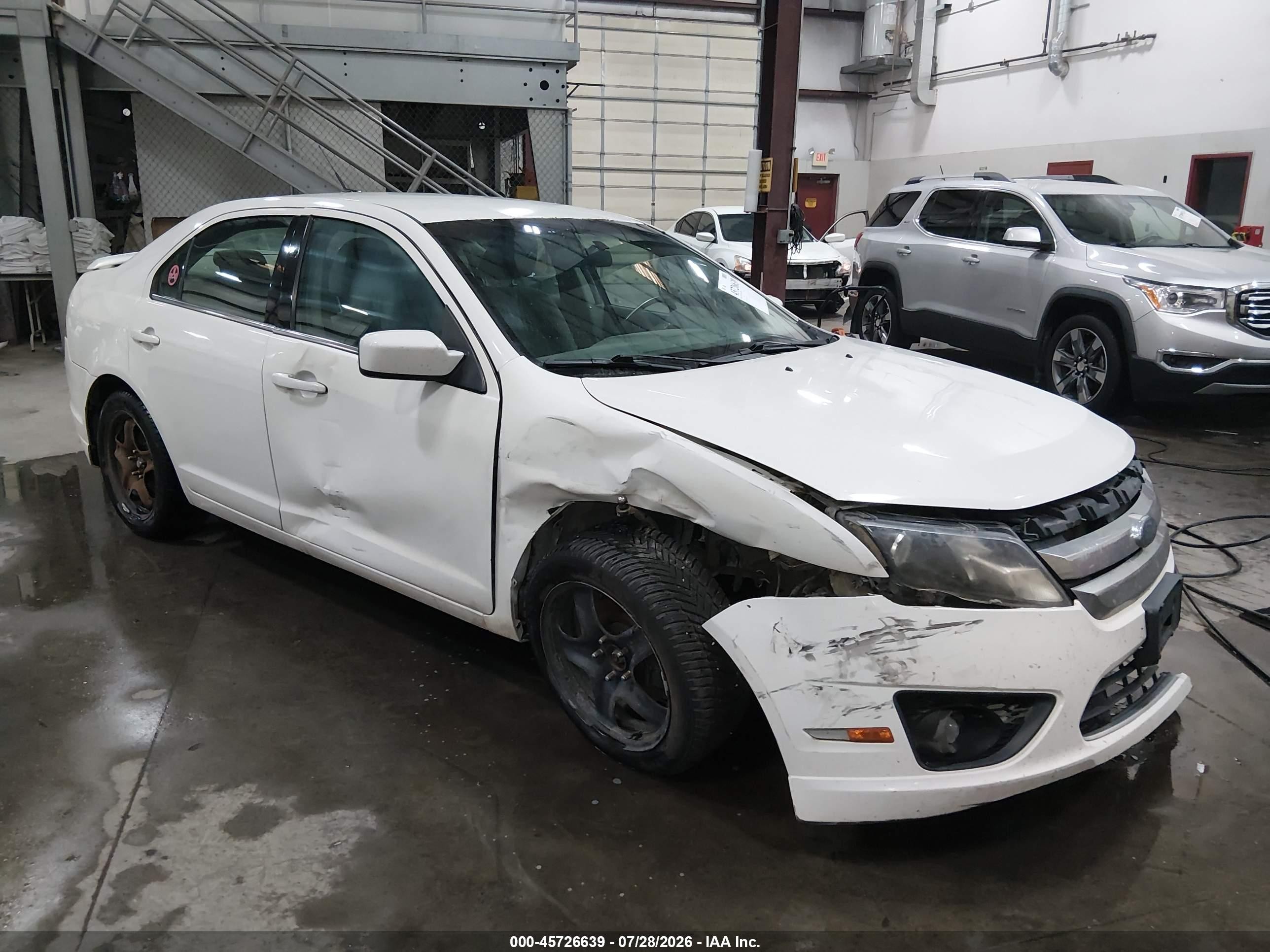 2010 Ford Fusion Se White vin: 3FAHP0HG3AR231594