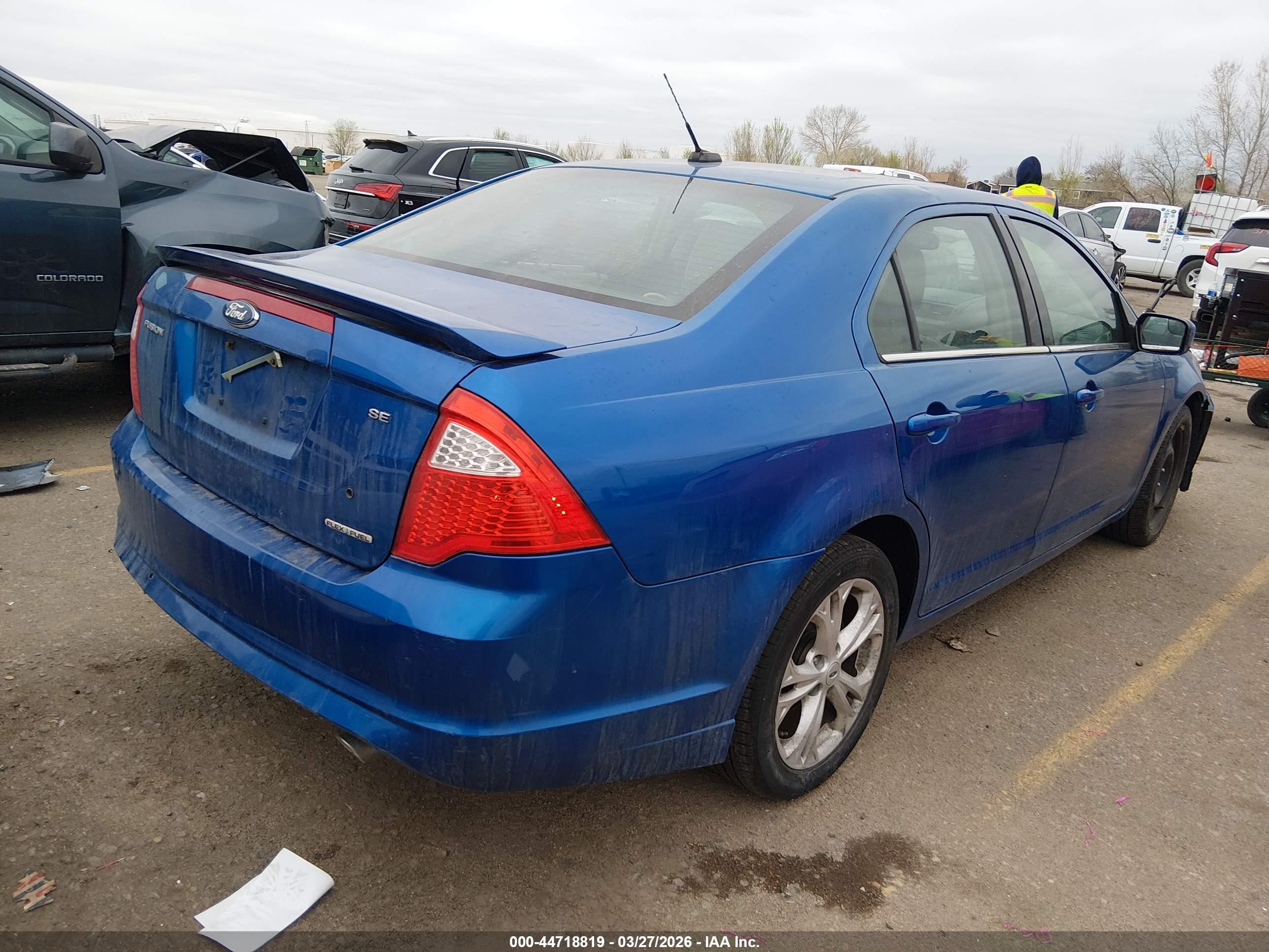 2012 Ford Fusion Se Blue vin: 3FAHP0HG3CR116352