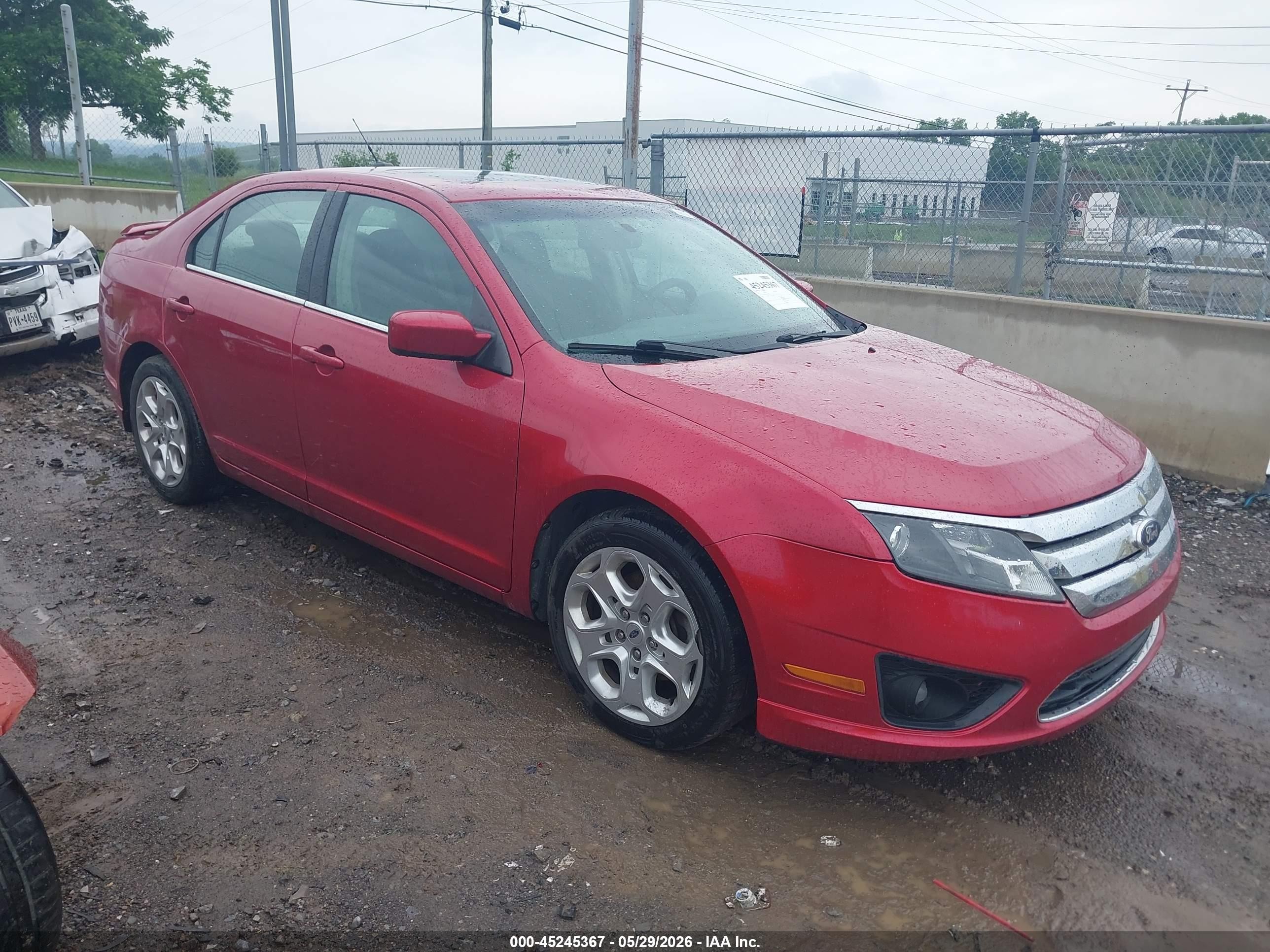 2010 Ford Fusion Se Burgundy vin: 3FAHP0HG4AR292484