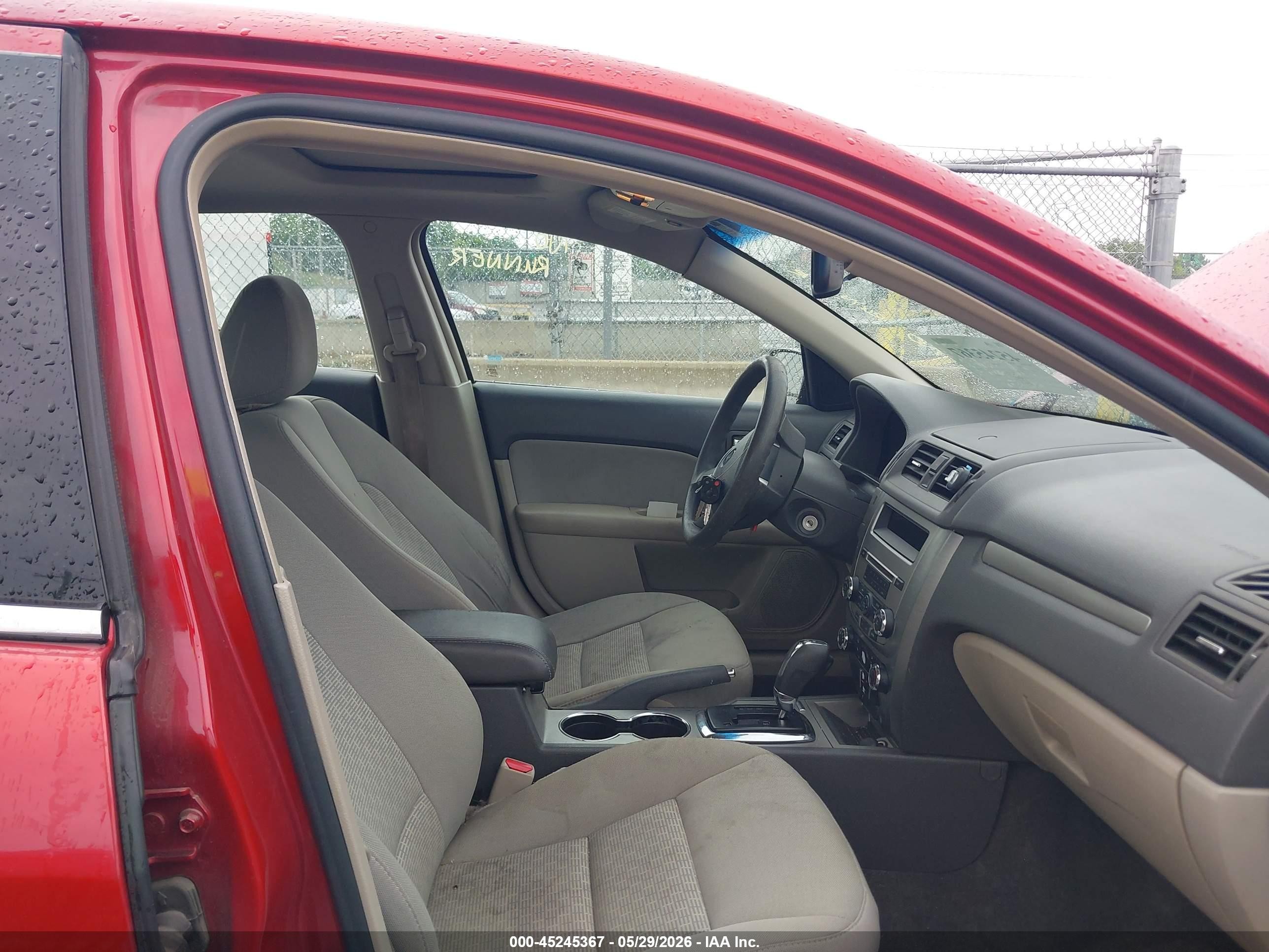 2010 Ford Fusion Se Burgundy vin: 3FAHP0HG4AR292484
