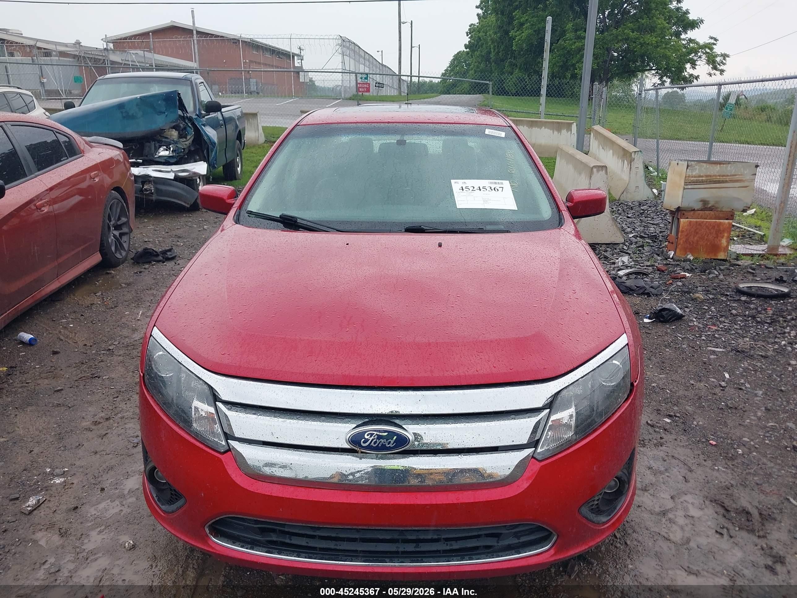 2010 Ford Fusion Se Burgundy vin: 3FAHP0HG4AR292484