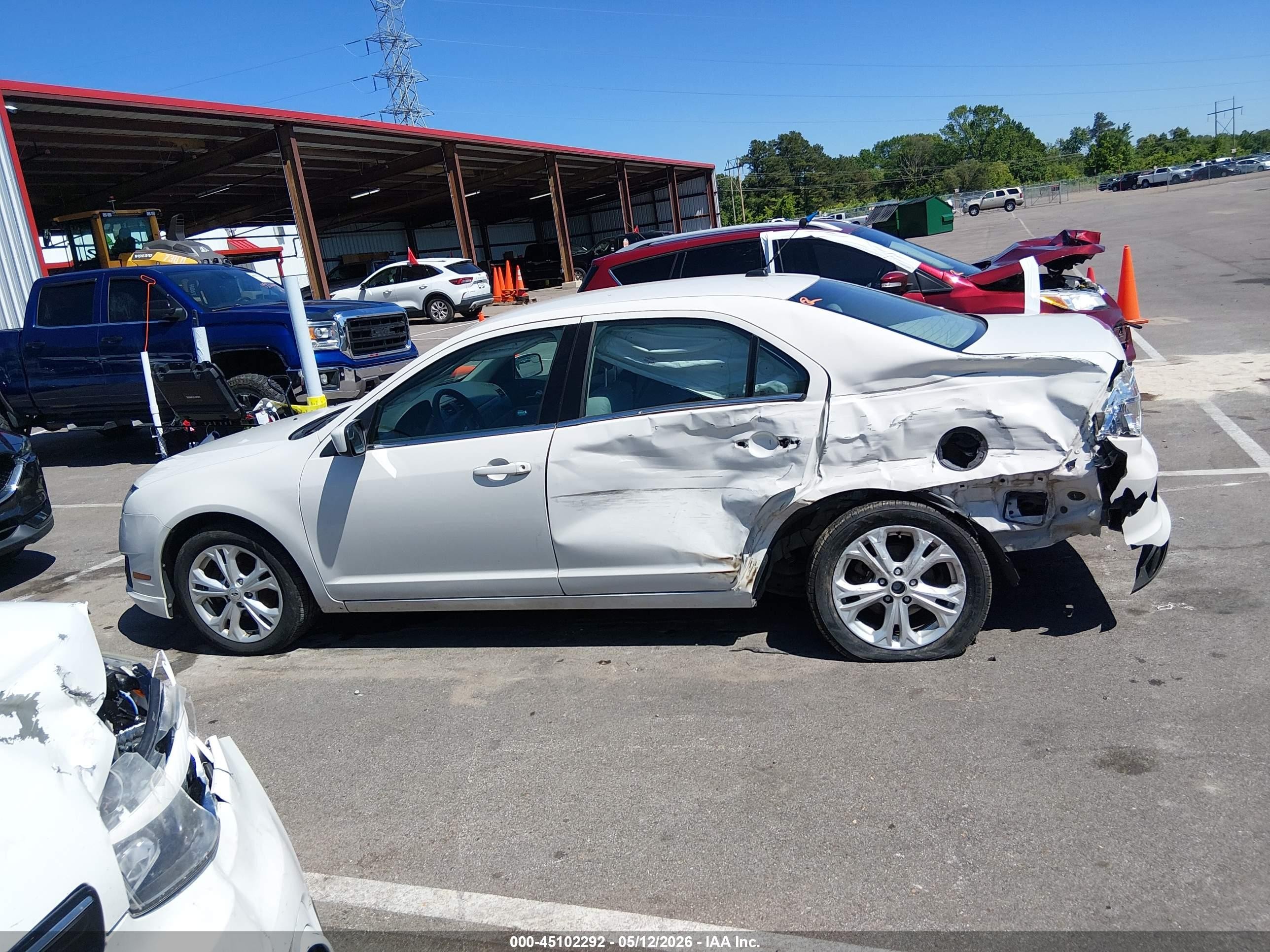 2012 Ford Fusion Se White vin: 3FAHP0HG5CR445909