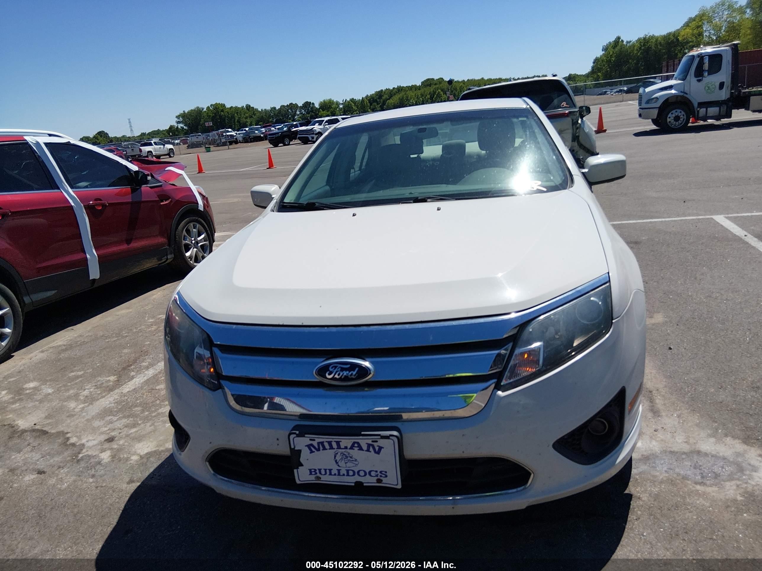2012 Ford Fusion Se White vin: 3FAHP0HG5CR445909