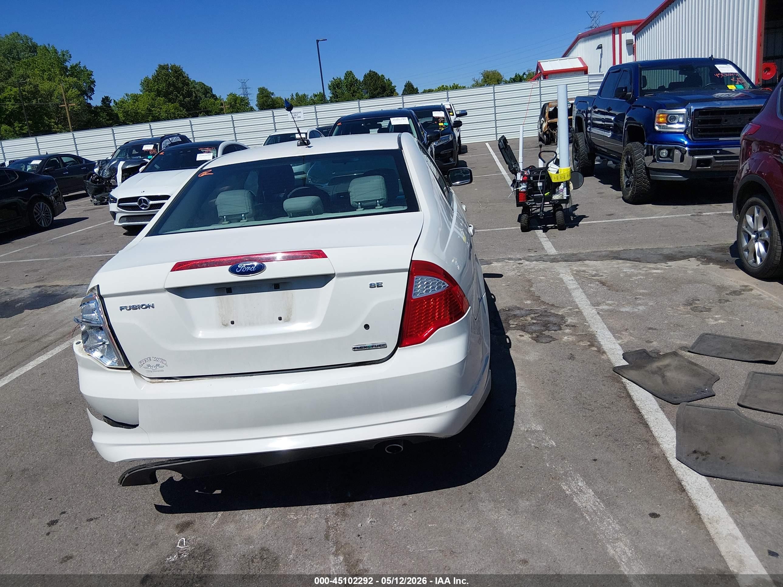 2012 Ford Fusion Se White vin: 3FAHP0HG5CR445909