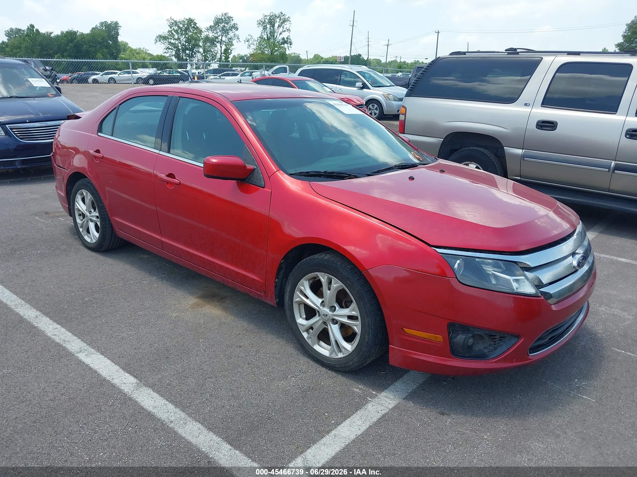 2012 Ford Fusion Se Red vin: 3FAHP0HG6CR439651