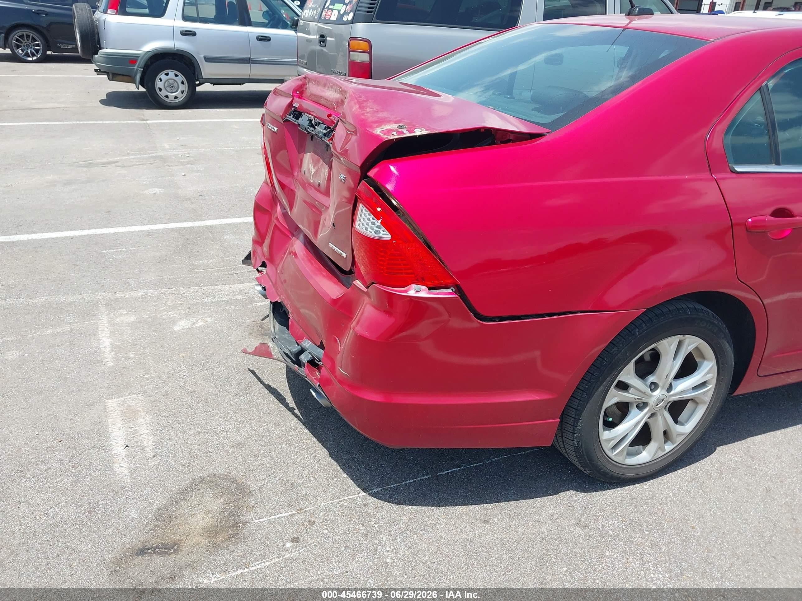 2012 Ford Fusion Se Красный vin: 3FAHP0HG6CR439651