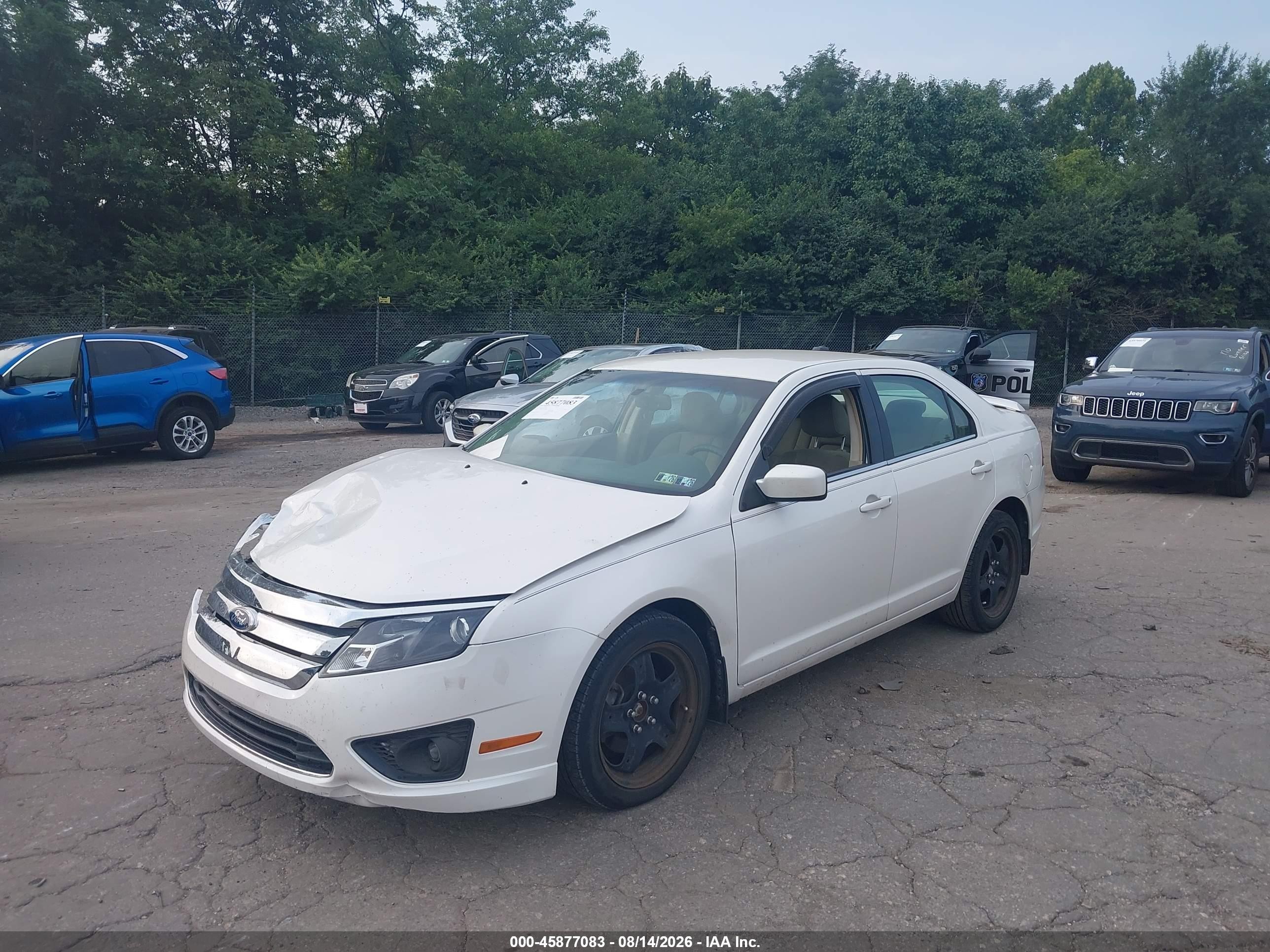 2010 Ford Fusion Se White vin: 3FAHP0HG7AR279292