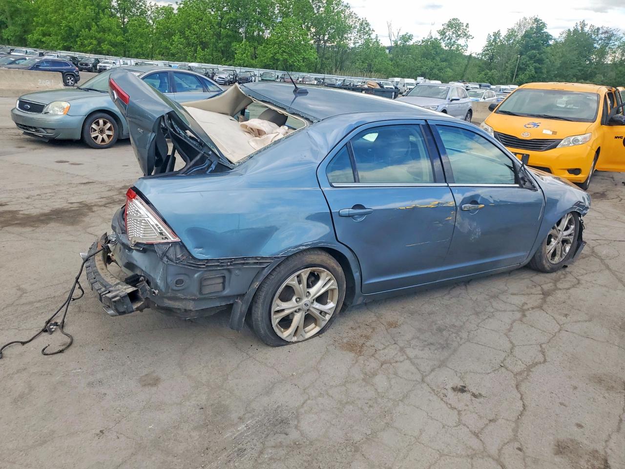 2012 Ford Fusion Se Blue vin: 3FAHP0HG7CR215708