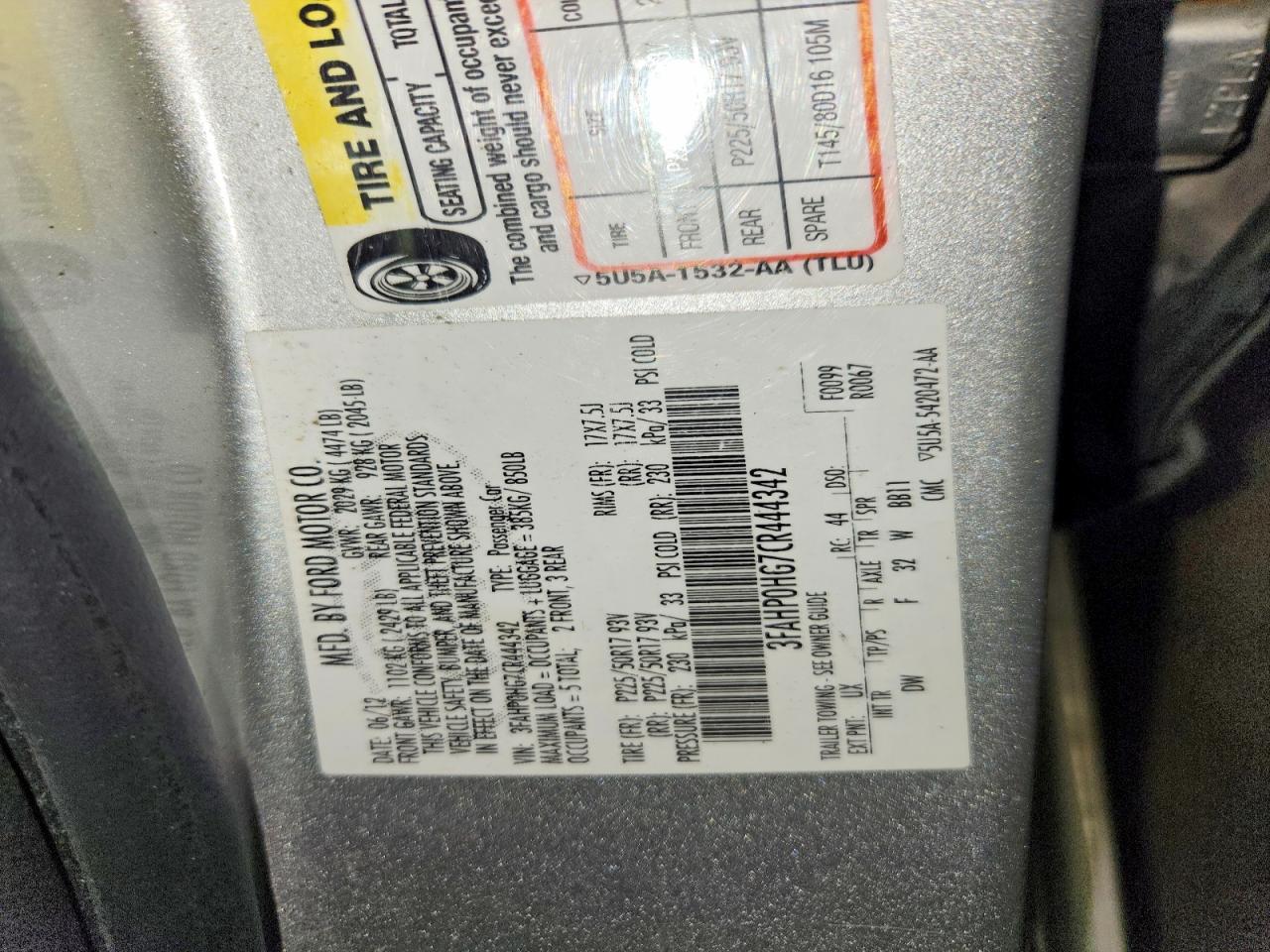2012 Ford Fusion Se Серебряный vin: 3FAHP0HG7CR444342