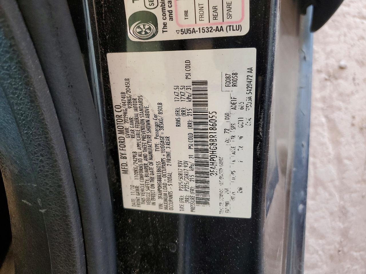 2011 Ford Fusion Se Серый vin: 3FAHP0HG8BR186055