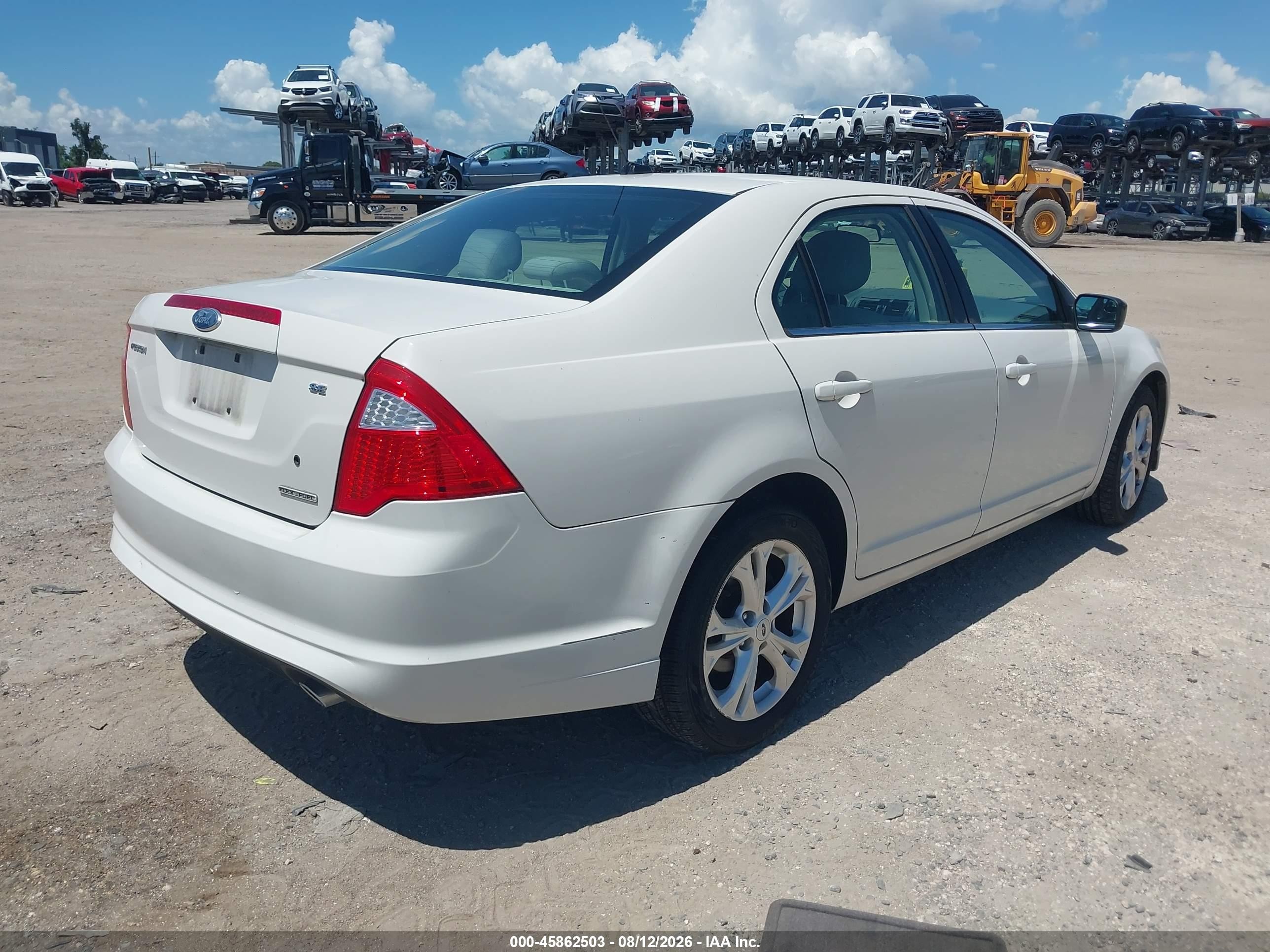 2012 Ford Fusion Se White vin: 3FAHP0HG9CR171873