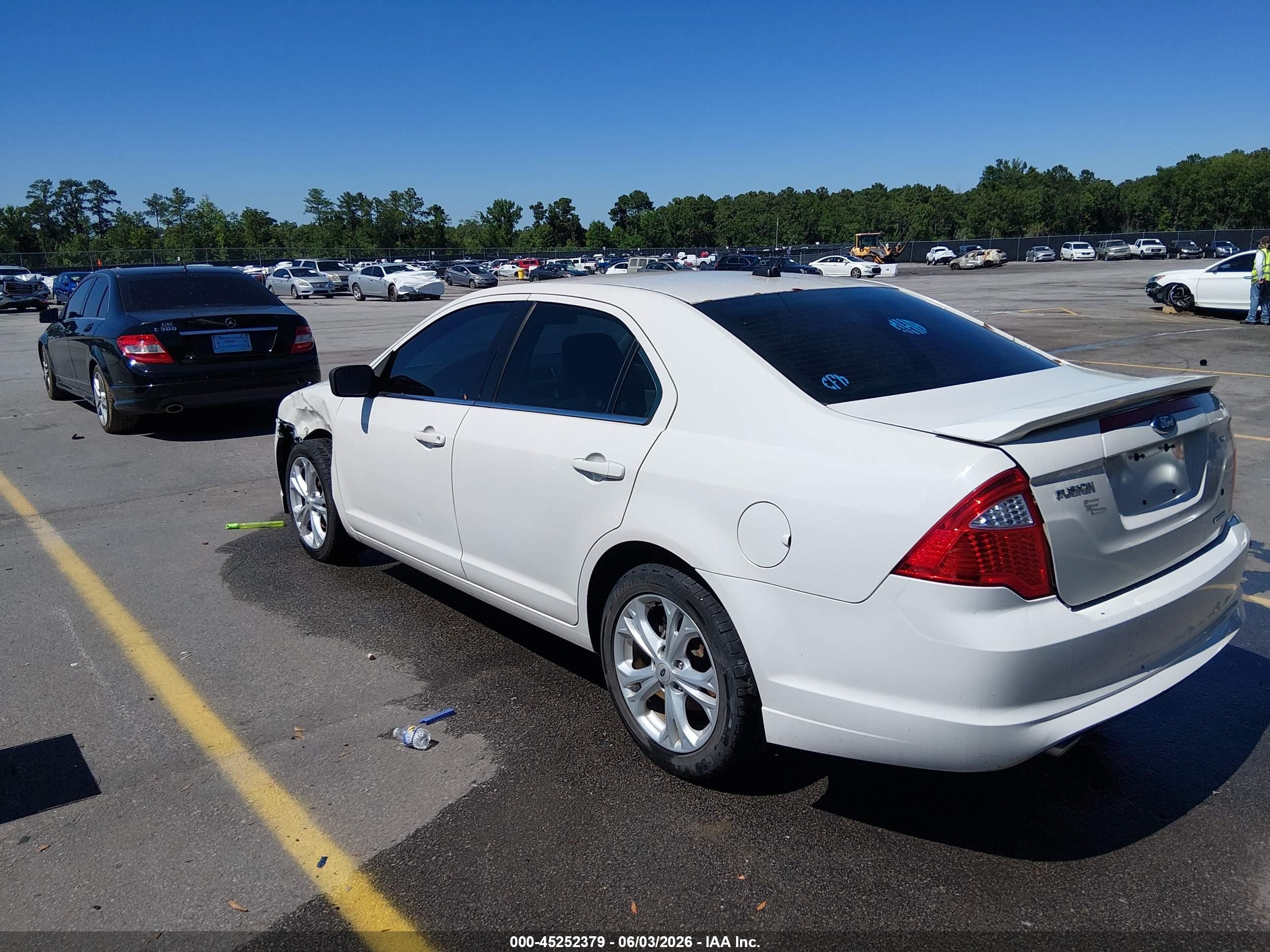 2012 Ford Fusion Se White vin: 3FAHP0HG9CR209926
