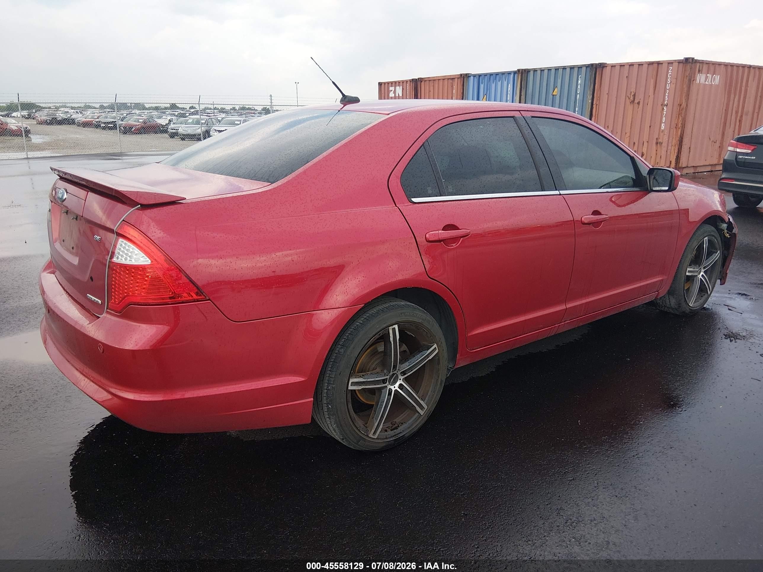 2012 Ford Fusion Se Red vin: 3FAHP0HG9CR246913
