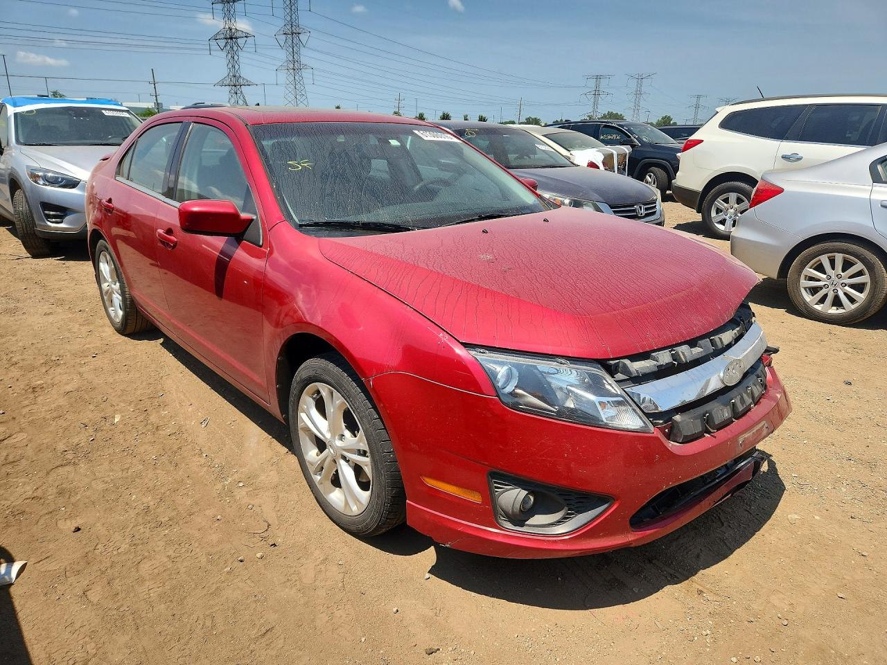 2012 Ford Fusion Se Red vin: 3FAHP0HG9CR376271