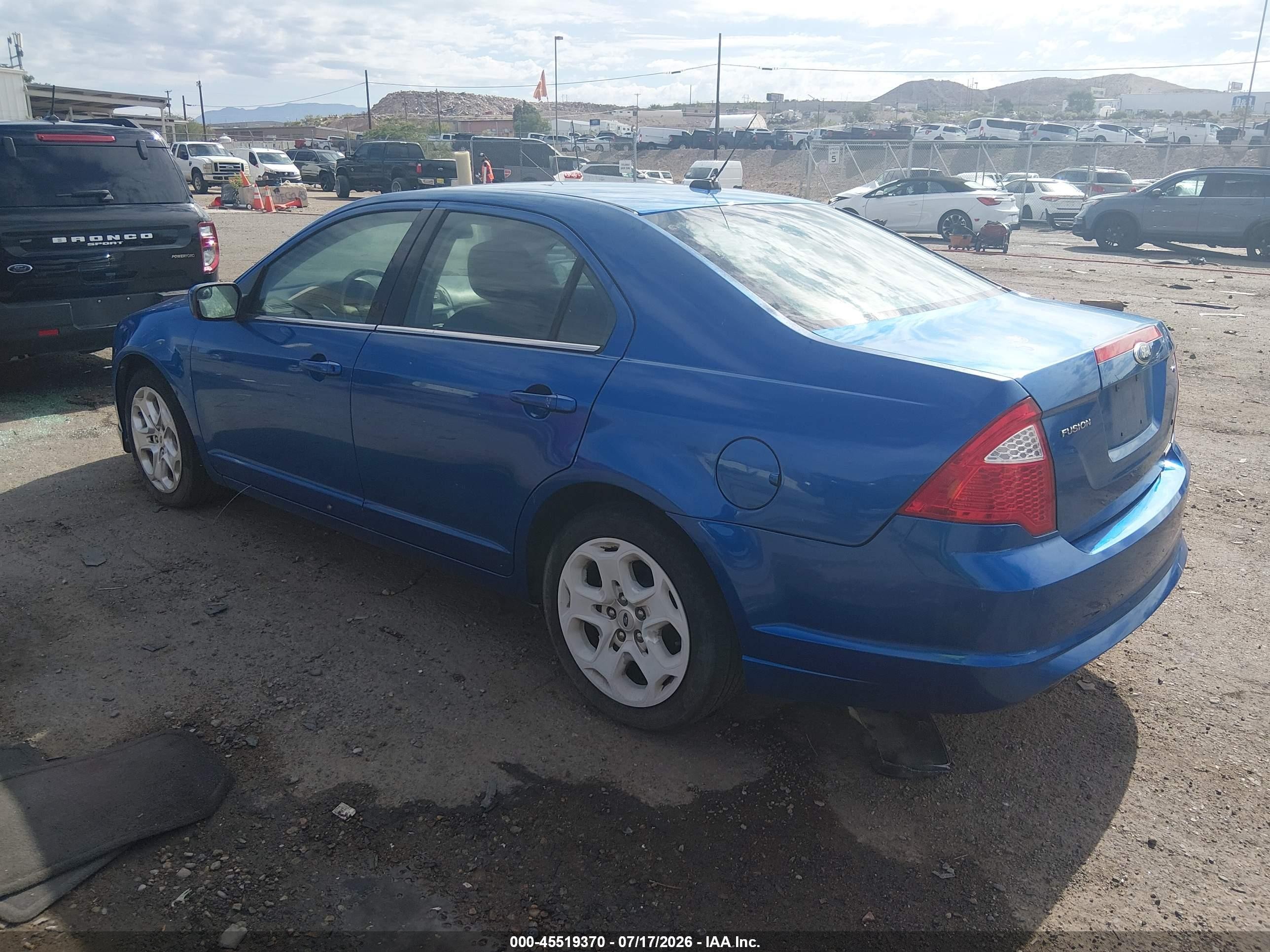 2011 Ford Fusion Se Blue vin: 3FAHP0HGXBR201994