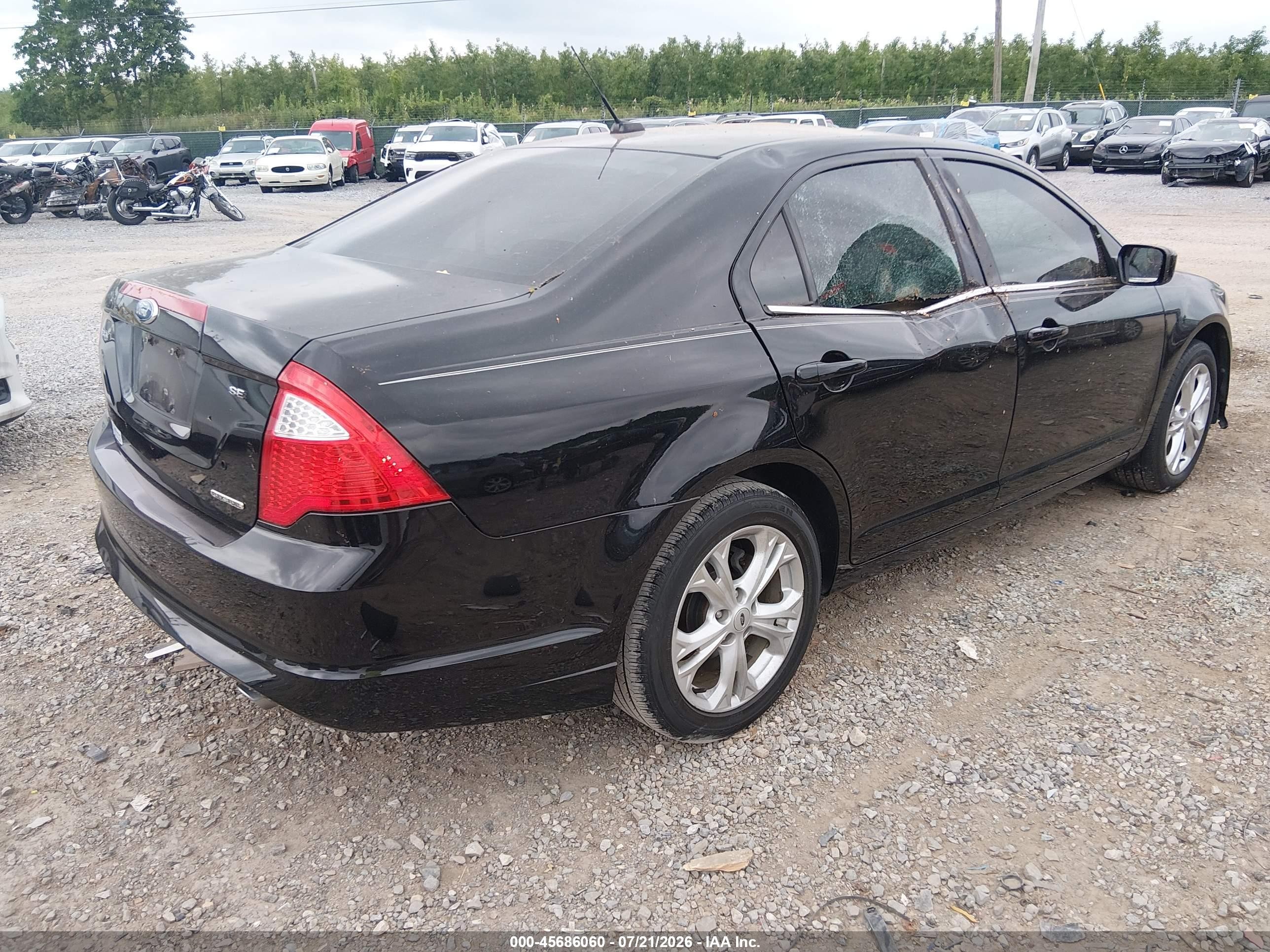 2012 Ford Fusion Se Black vin: 3FAHP0HGXCR170702