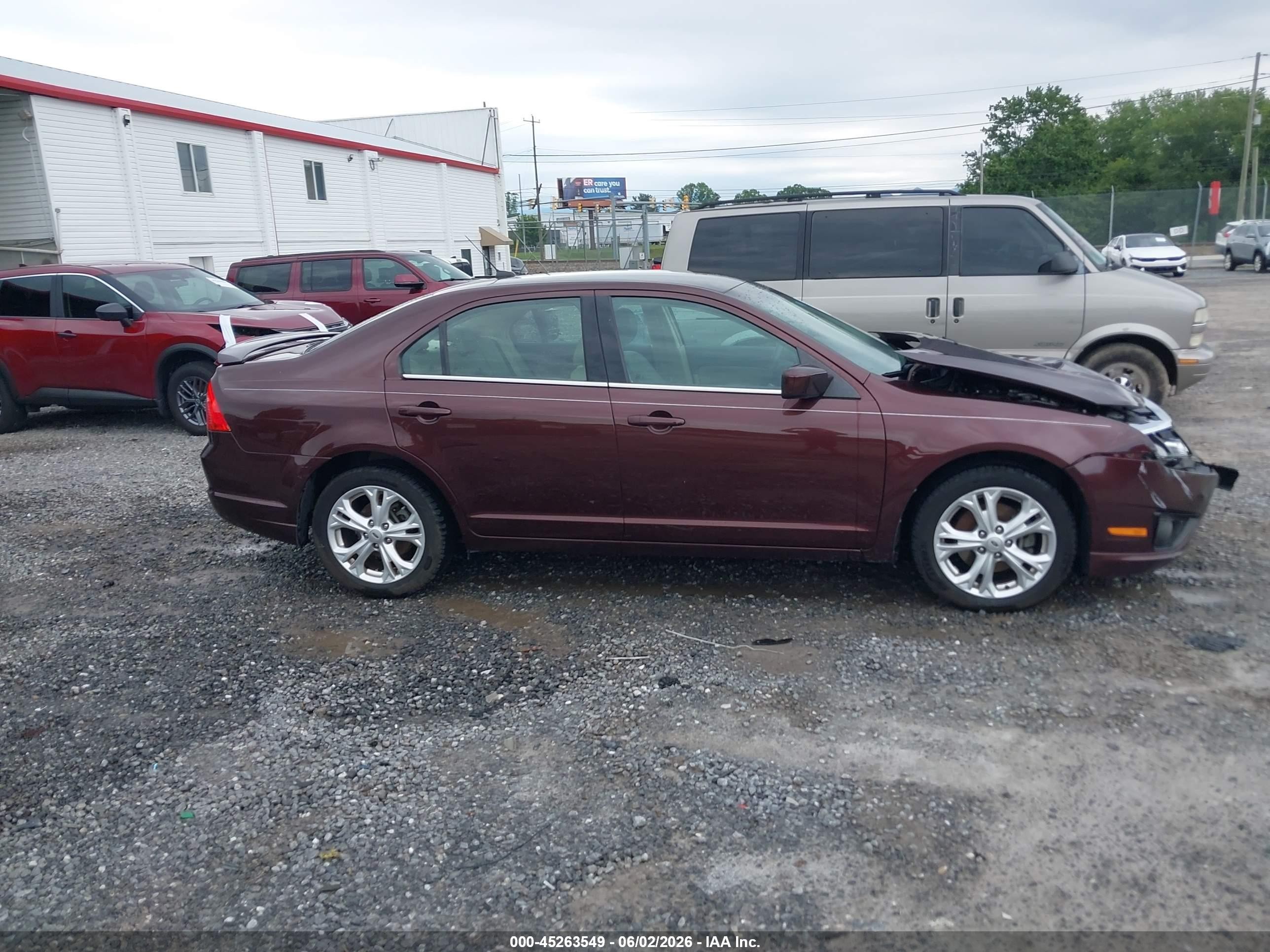 2012 Ford Fusion Se Burgundy vin: 3FAHP0HGXCR216352