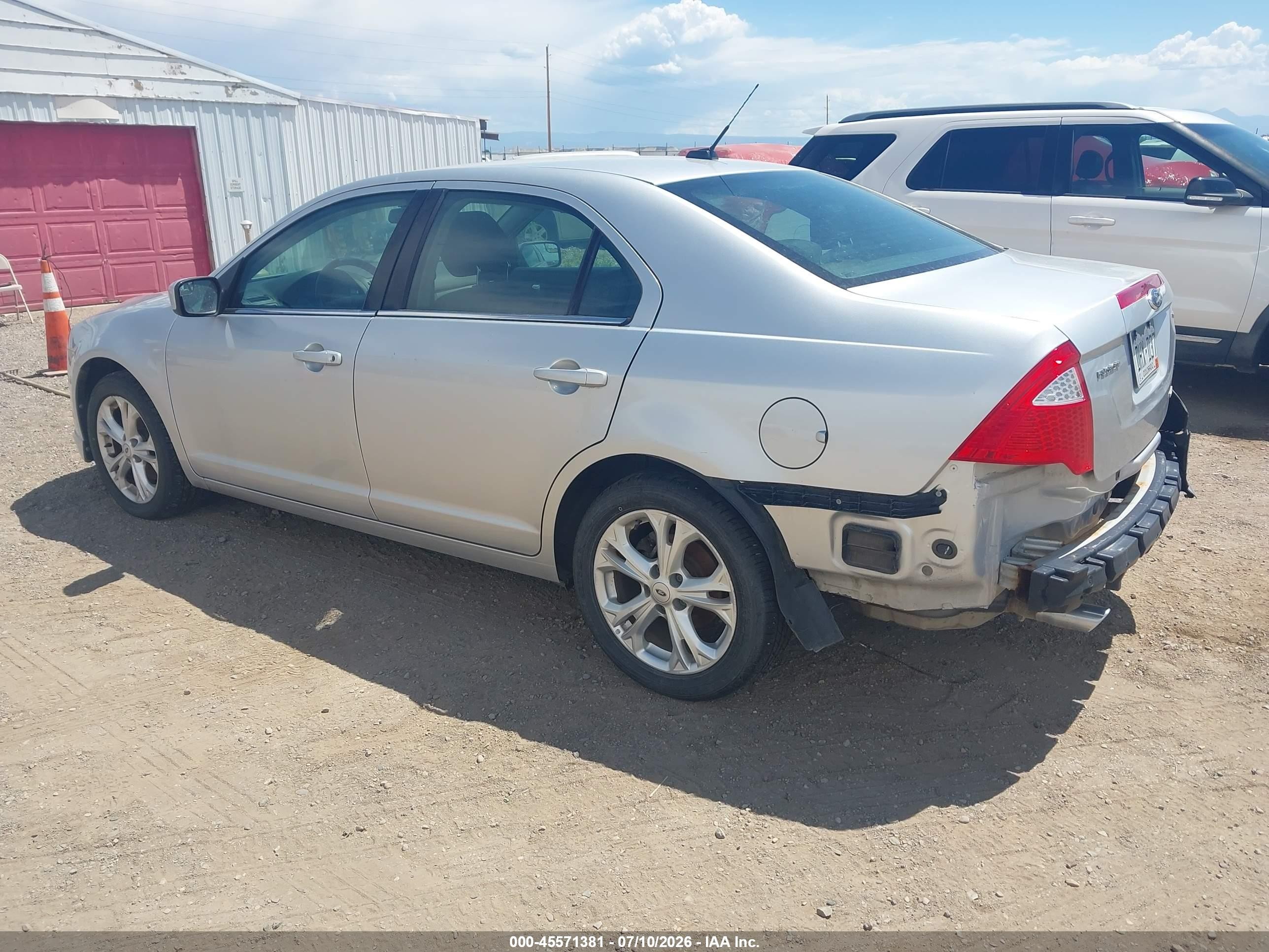 2012 Ford Fusion Se Silver vin: 3FAHP0HGXCR339908
