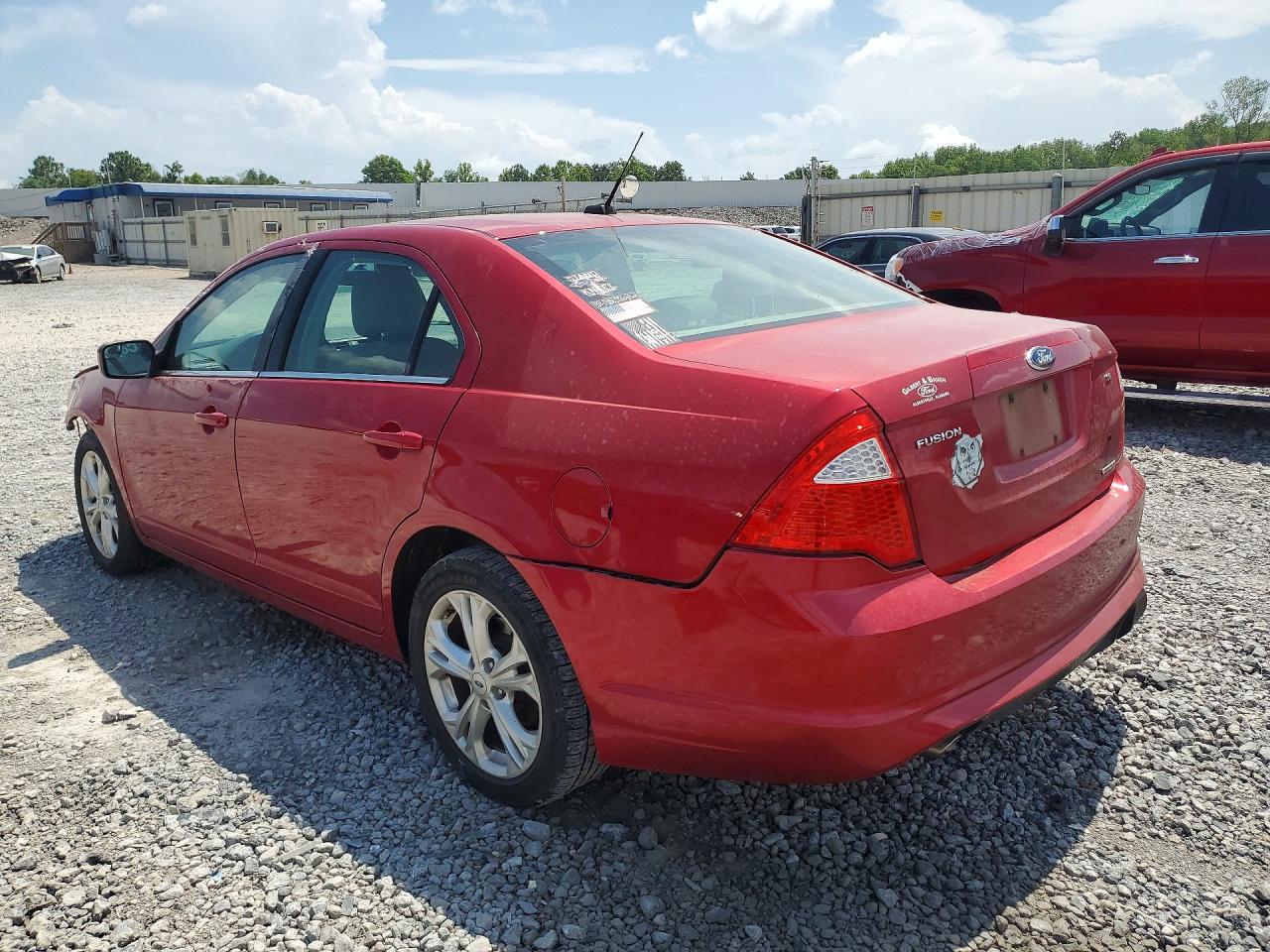 2012 Ford Fusion Se Red vin: 3FAHP0HGXCR422657