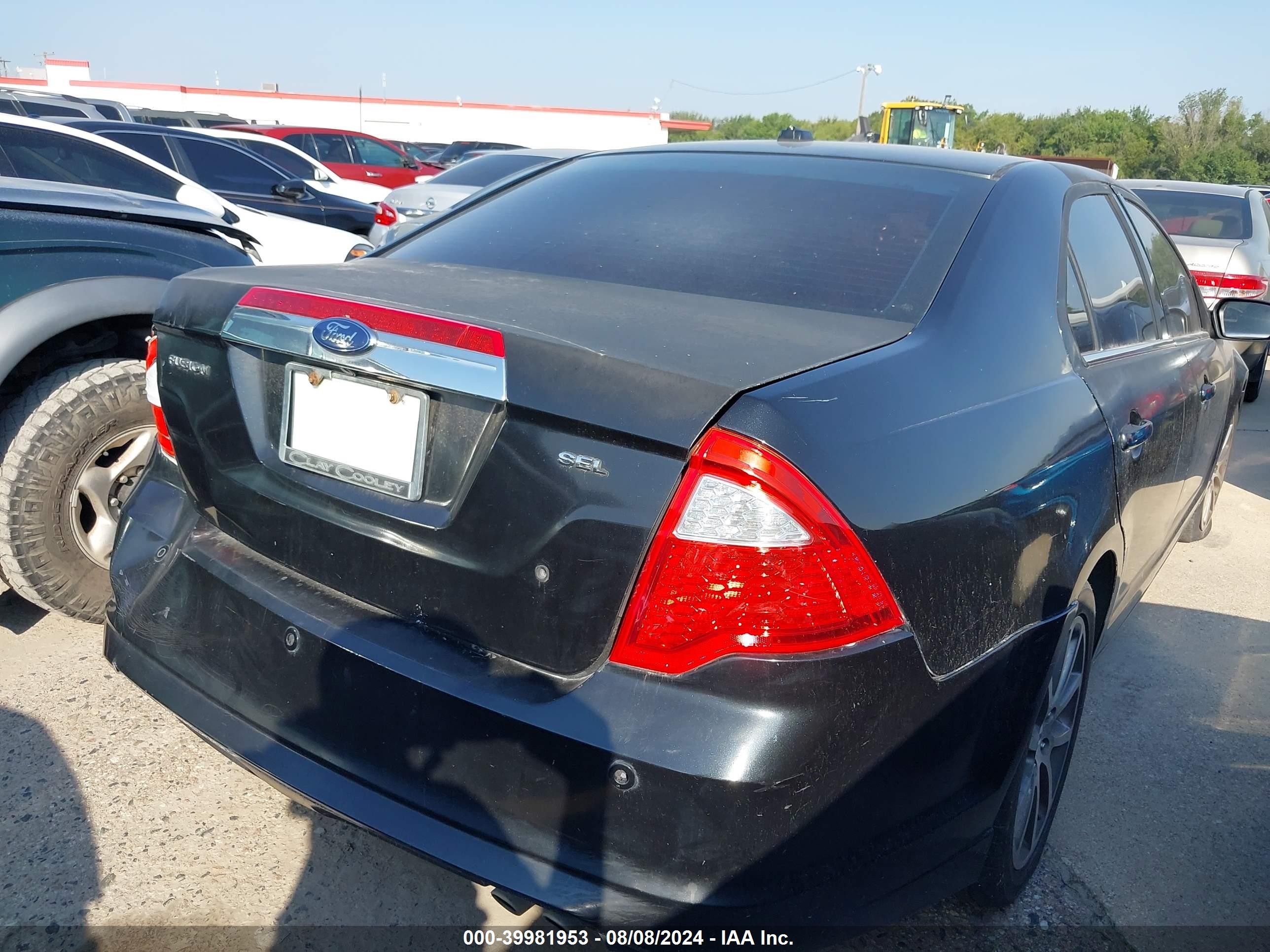 2010 Ford Fusion Sel Black vin: 3FAHP0JA0AR177659