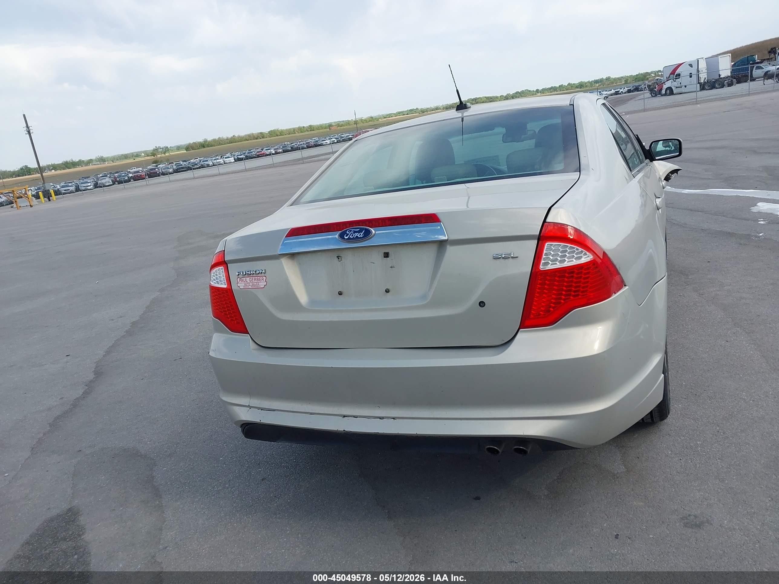 2010 Ford Fusion Sel Brown vin: 3FAHP0JA0AR314471